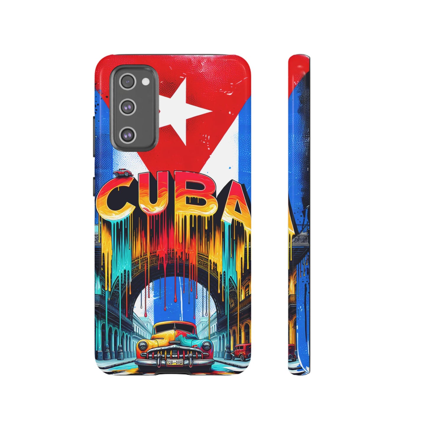 FUNDAS PARA TELEFONOS SAMSUNG, IPHONE, CON BANDERA DE CUBA COLORES BRILLANTES