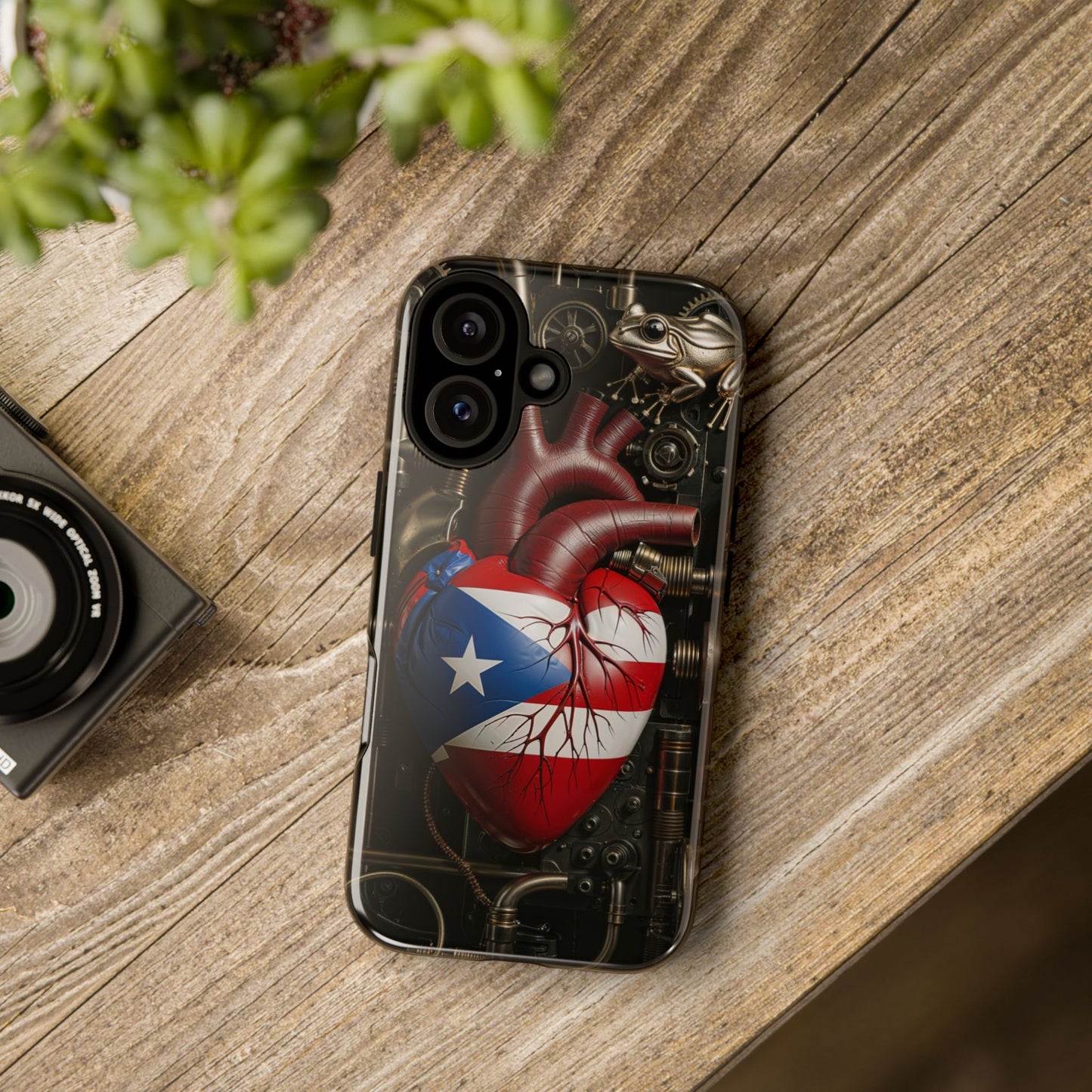 Artistic Phone Case CORAZON DE PUERTO RICO, Tough Cases for Music Lovers, Unique Accessories for Gifts, Heart and Puerto Rican Pride, Stylish Phone Covers