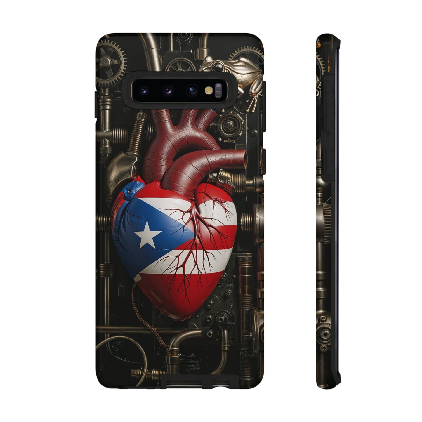 Artistic Phone Case CORAZON DE PUERTO RICO, Tough Cases for Music Lovers, Unique Accessories for Gifts, Heart and Puerto Rican Pride, Stylish Phone Covers