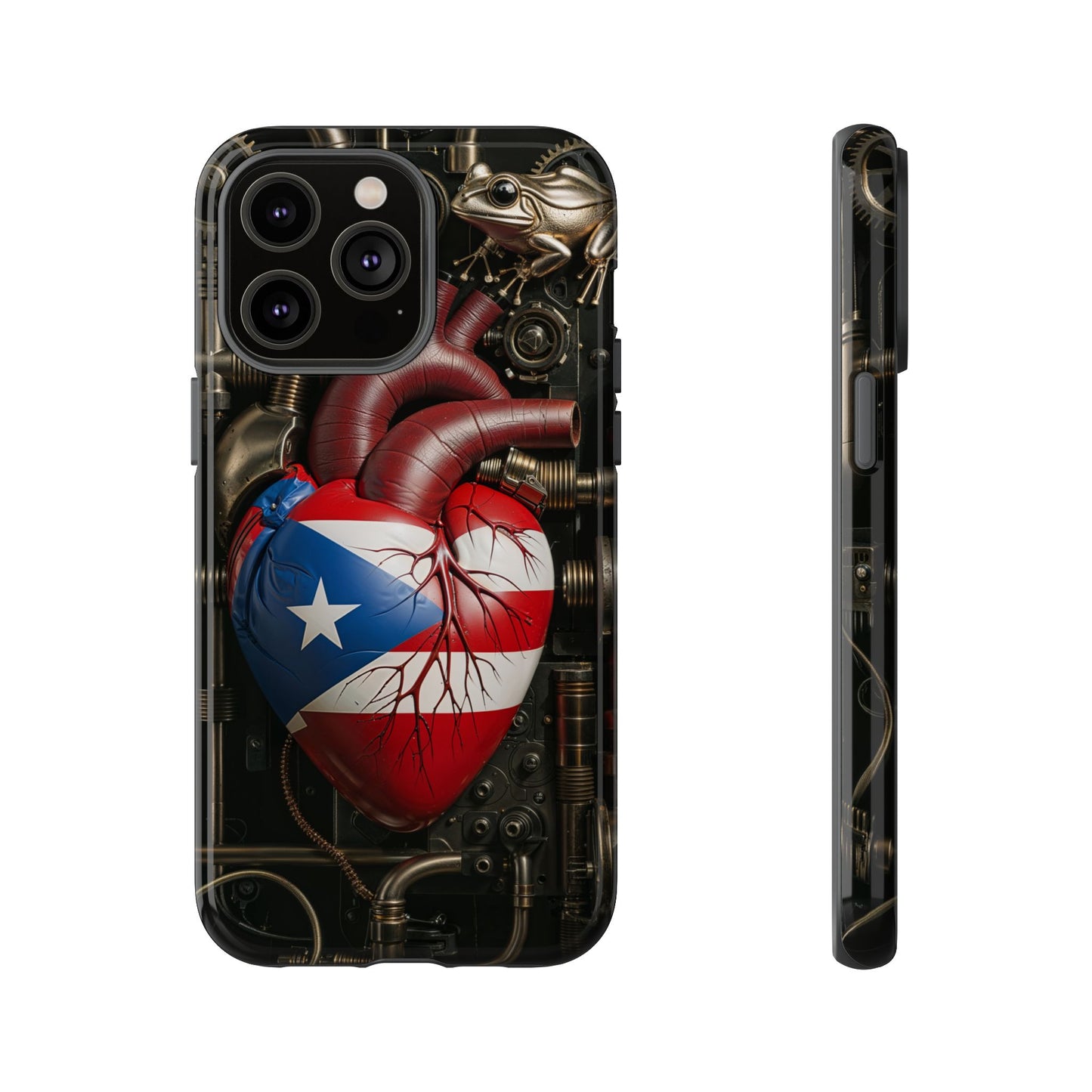 Artistic Phone Case CORAZON DE PUERTO RICO, Tough Cases for Music Lovers, Unique Accessories for Gifts, Heart and Puerto Rican Pride, Stylish Phone Covers