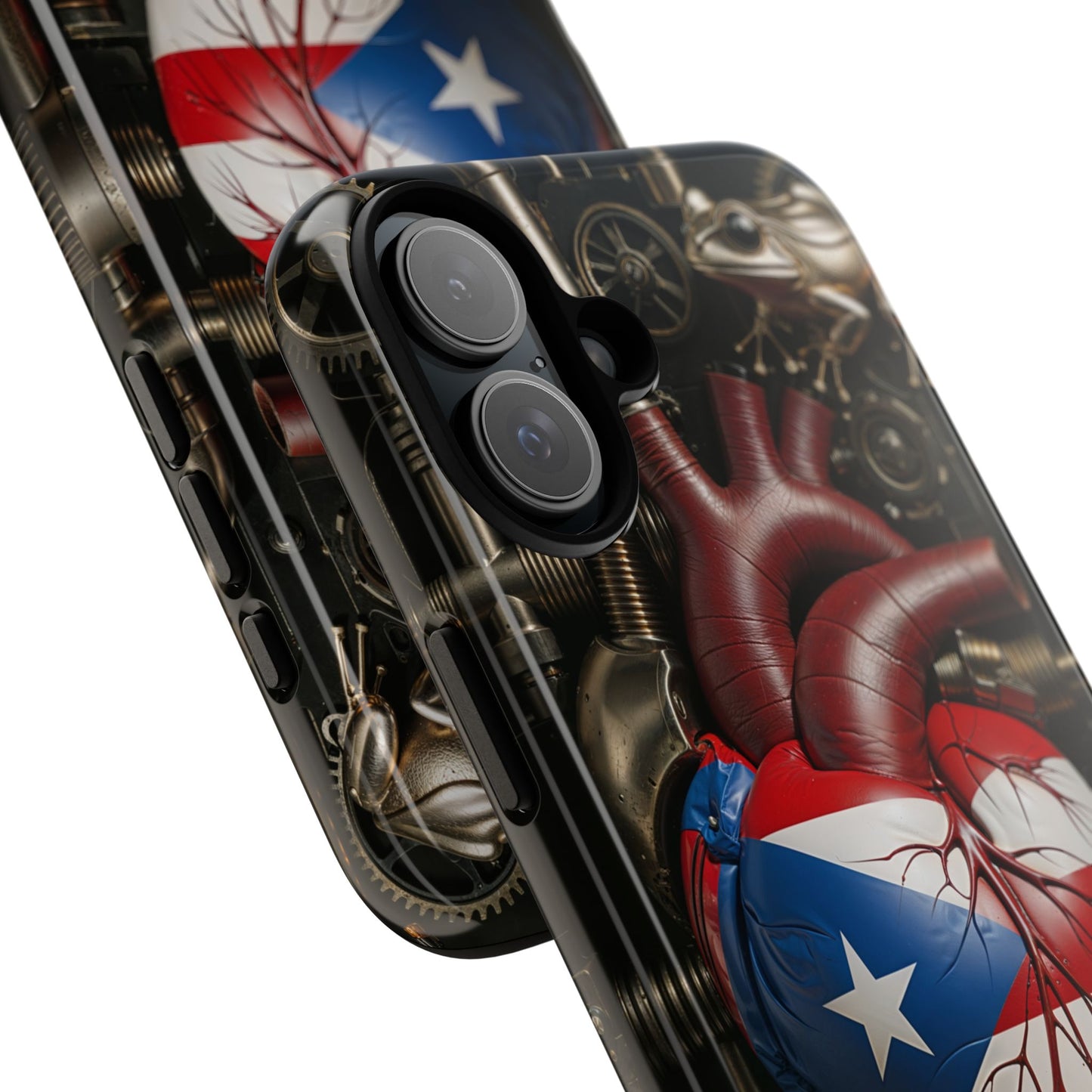 Artistic Phone Case CORAZON DE PUERTO RICO, Tough Cases for Music Lovers, Unique Accessories for Gifts, Heart and Puerto Rican Pride, Stylish Phone Covers
