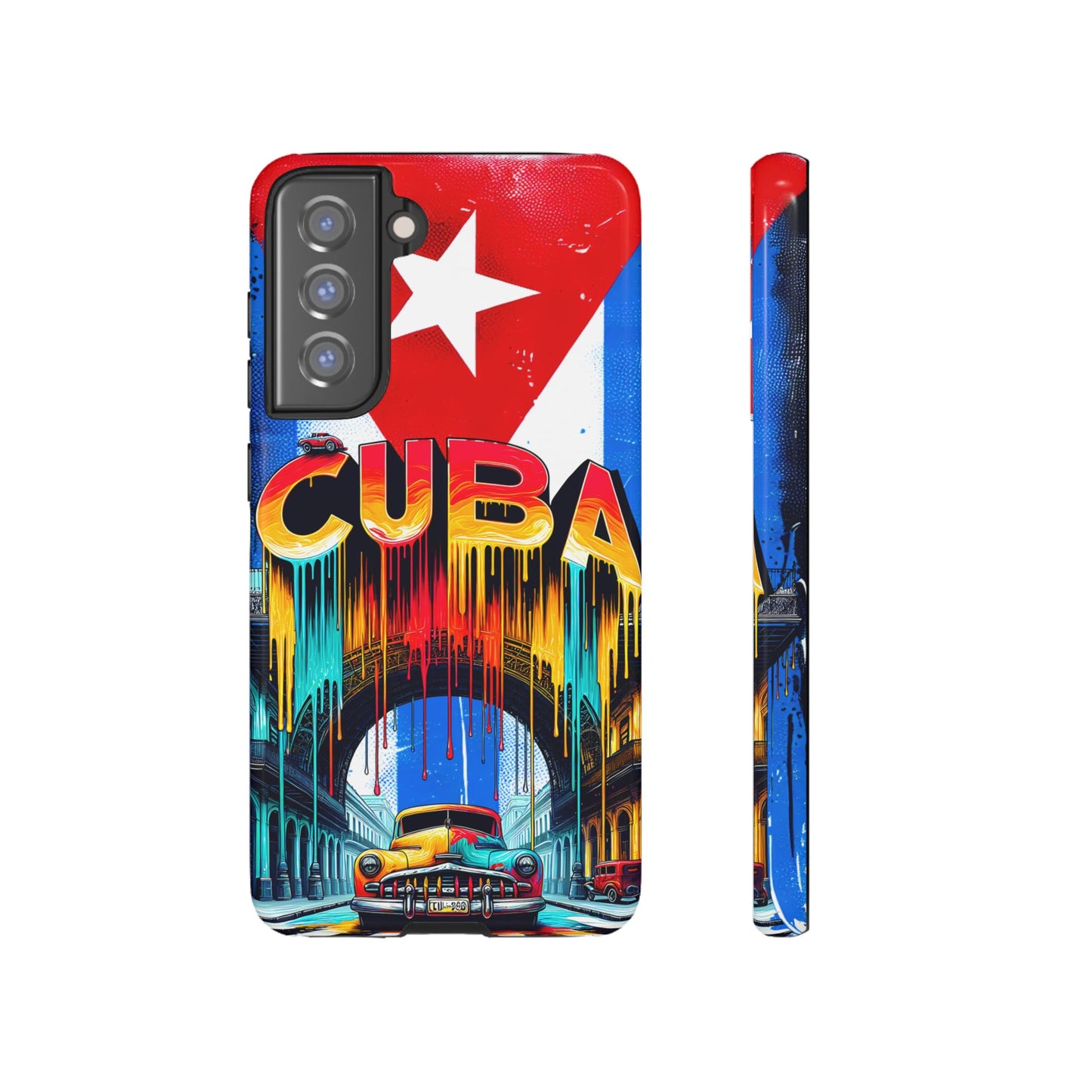 FUNDAS PARA TELEFONOS SAMSUNG, IPHONE, CON BANDERA DE CUBA COLORES BRILLANTES