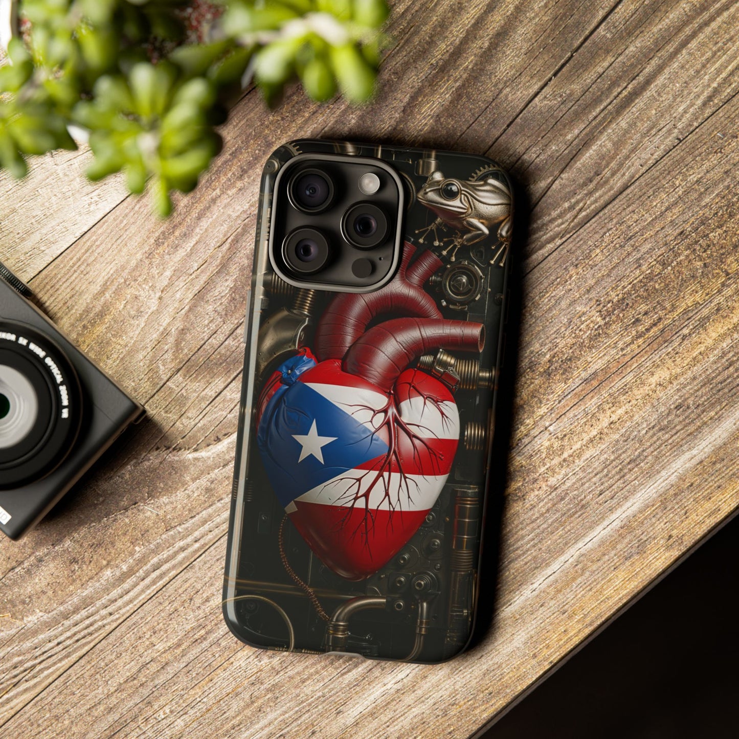 Artistic Phone Case CORAZON DE PUERTO RICO, Tough Cases for Music Lovers, Unique Accessories for Gifts, Heart and Puerto Rican Pride, Stylish Phone Covers