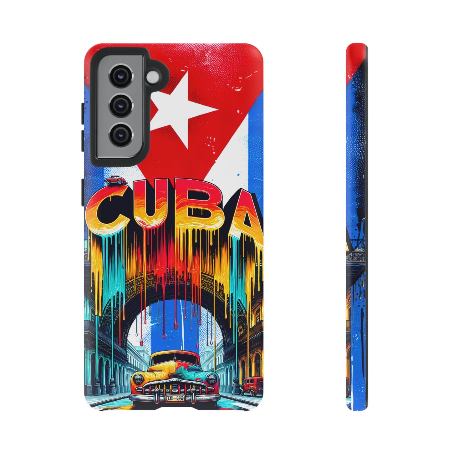 FUNDAS PARA TELEFONOS SAMSUNG, IPHONE, CON BANDERA DE CUBA COLORES BRILLANTES