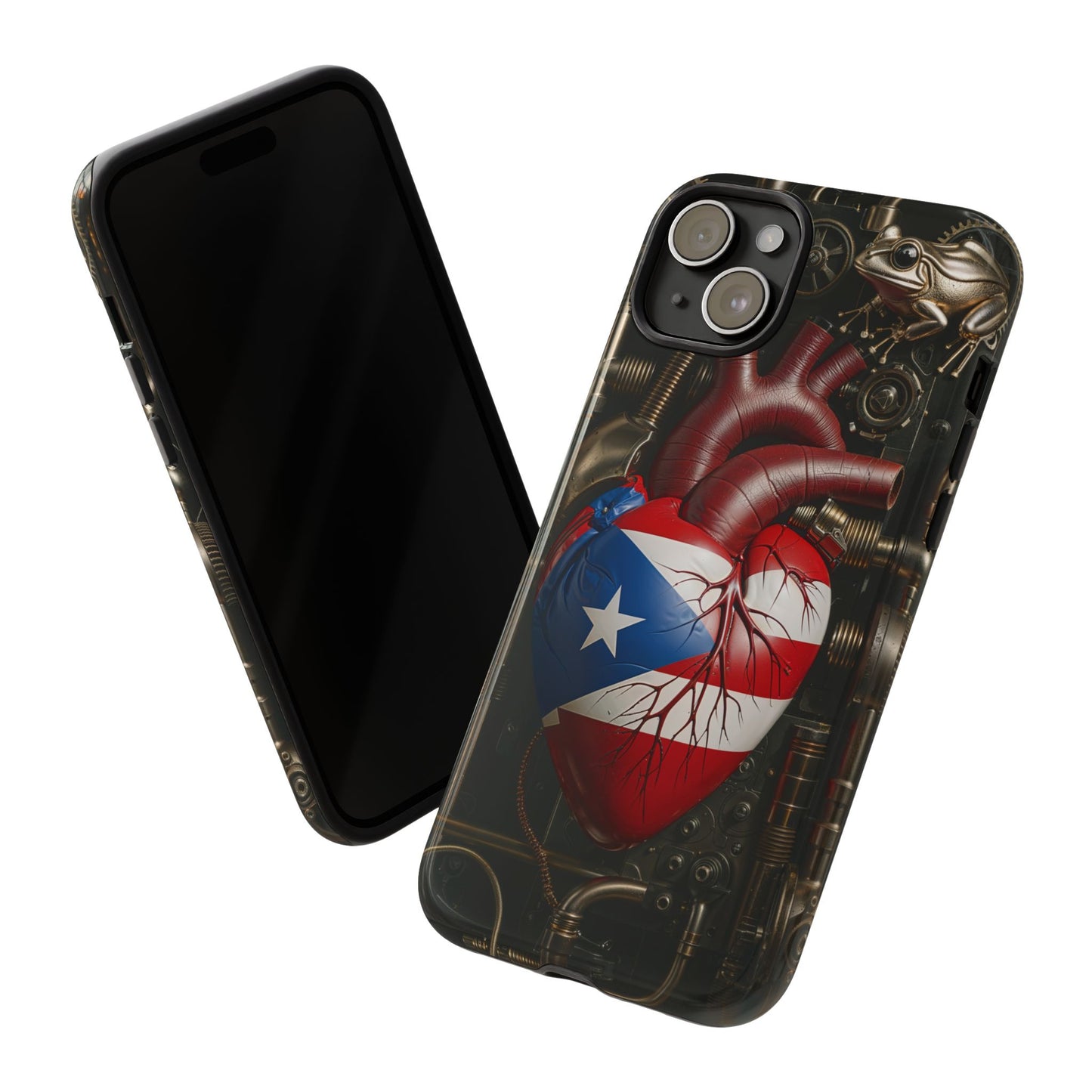 Artistic Phone Case CORAZON DE PUERTO RICO, Tough Cases for Music Lovers, Unique Accessories for Gifts, Heart and Puerto Rican Pride, Stylish Phone Covers