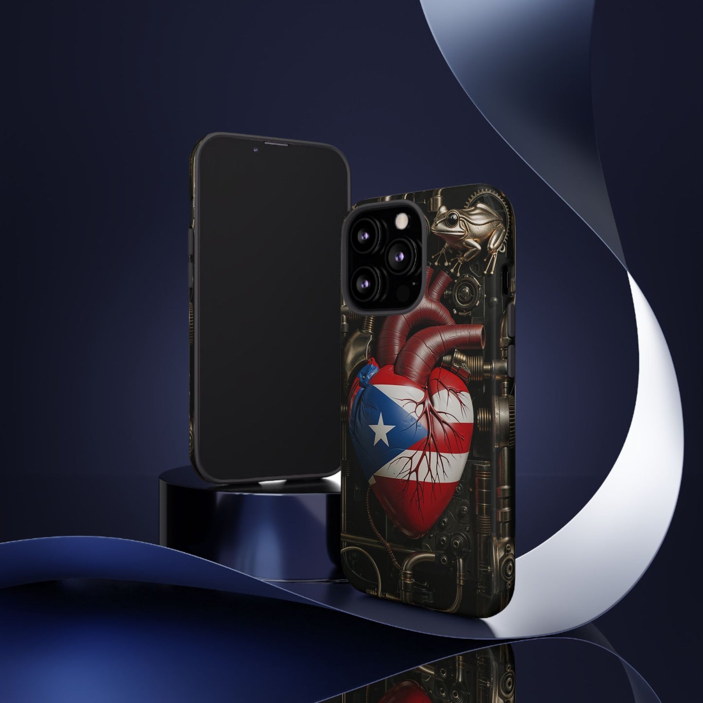 Artistic Phone Case CORAZON DE PUERTO RICO, Tough Cases for Music Lovers, Unique Accessories for Gifts, Heart and Puerto Rican Pride, Stylish Phone Covers