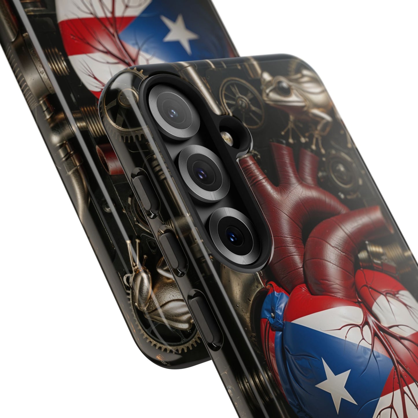 Artistic Phone Case CORAZON DE PUERTO RICO, Tough Cases for Music Lovers, Unique Accessories for Gifts, Heart and Puerto Rican Pride, Stylish Phone Covers