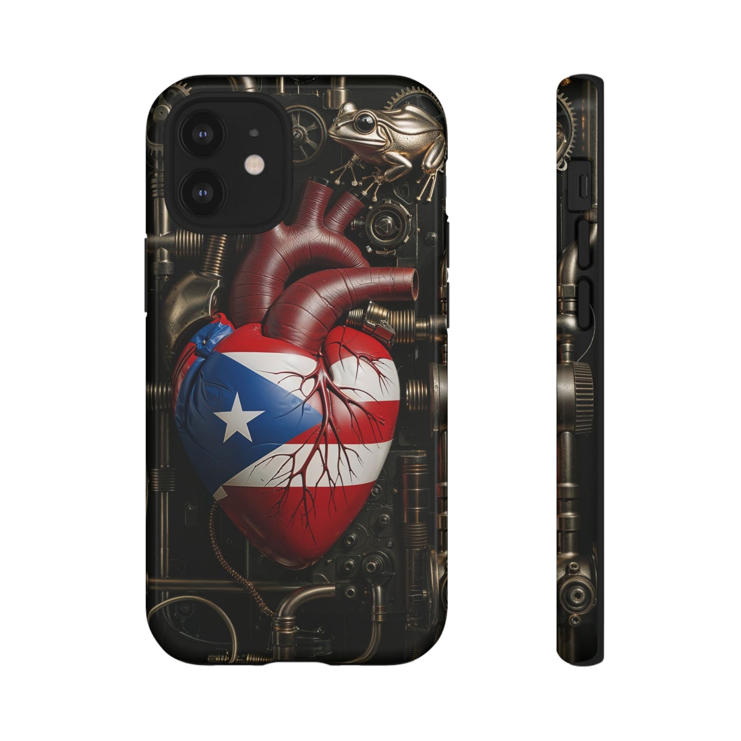 Artistic Phone Case CORAZON DE PUERTO RICO, Tough Cases for Music Lovers, Unique Accessories for Gifts, Heart and Puerto Rican Pride, Stylish Phone Covers