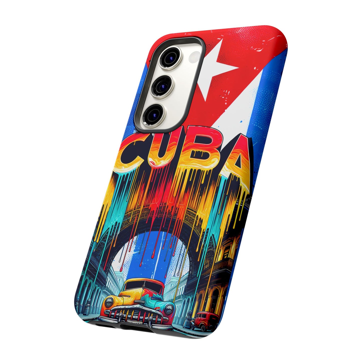 FUNDAS PARA TELEFONOS SAMSUNG, IPHONE, CON BANDERA DE CUBA COLORES BRILLANTES