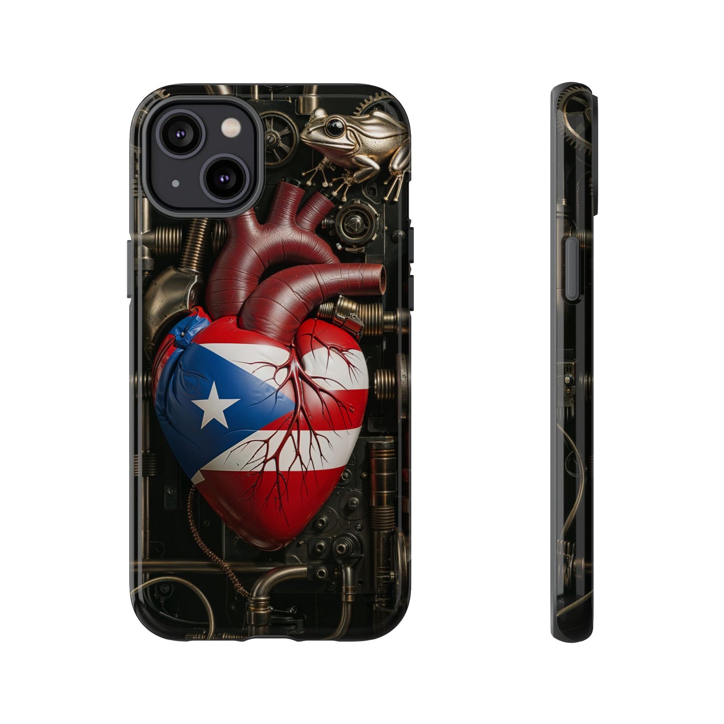 Artistic Phone Case CORAZON DE PUERTO RICO, Tough Cases for Music Lovers, Unique Accessories for Gifts, Heart and Puerto Rican Pride, Stylish Phone Covers