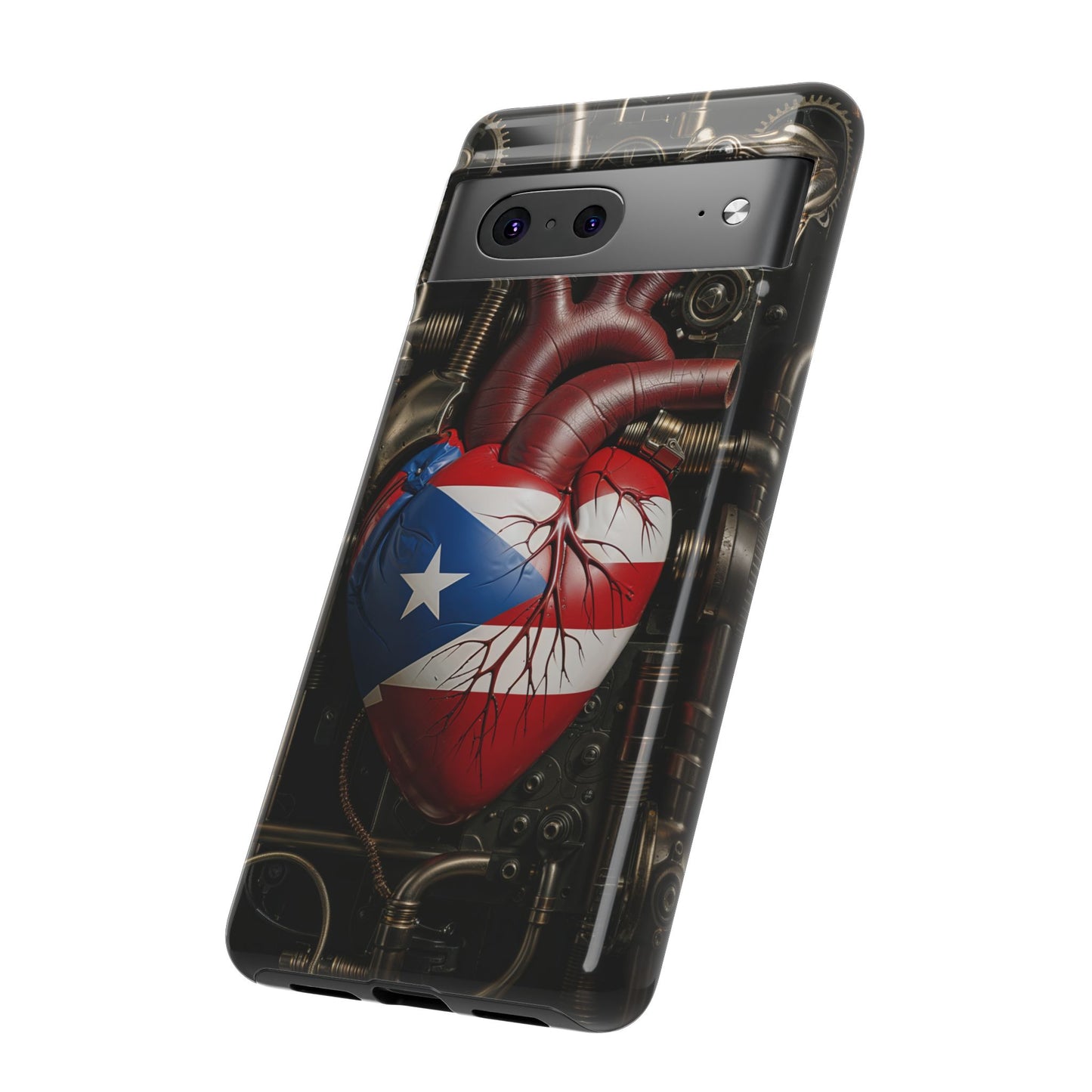 Artistic Phone Case CORAZON DE PUERTO RICO, Tough Cases for Music Lovers, Unique Accessories for Gifts, Heart and Puerto Rican Pride, Stylish Phone Covers