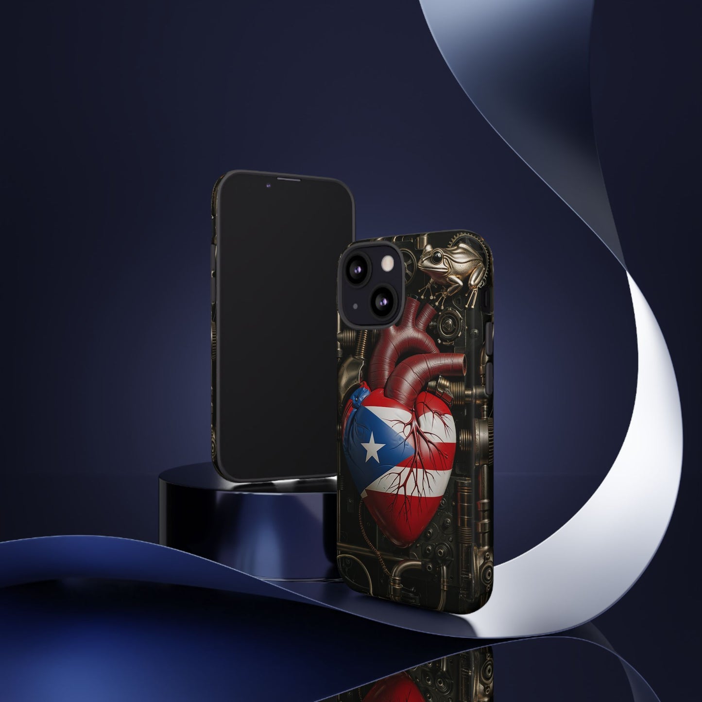Artistic Phone Case CORAZON DE PUERTO RICO, Tough Cases for Music Lovers, Unique Accessories for Gifts, Heart and Puerto Rican Pride, Stylish Phone Covers