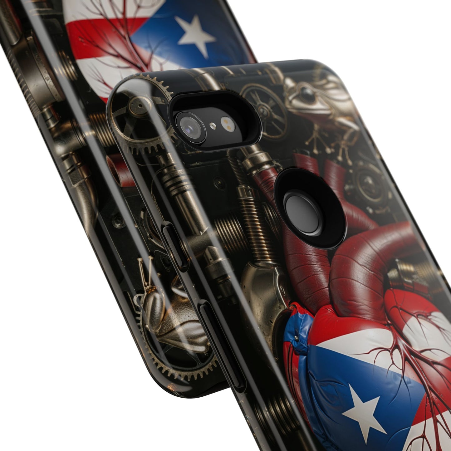 Artistic Phone Case CORAZON DE PUERTO RICO, Tough Cases for Music Lovers, Unique Accessories for Gifts, Heart and Puerto Rican Pride, Stylish Phone Covers