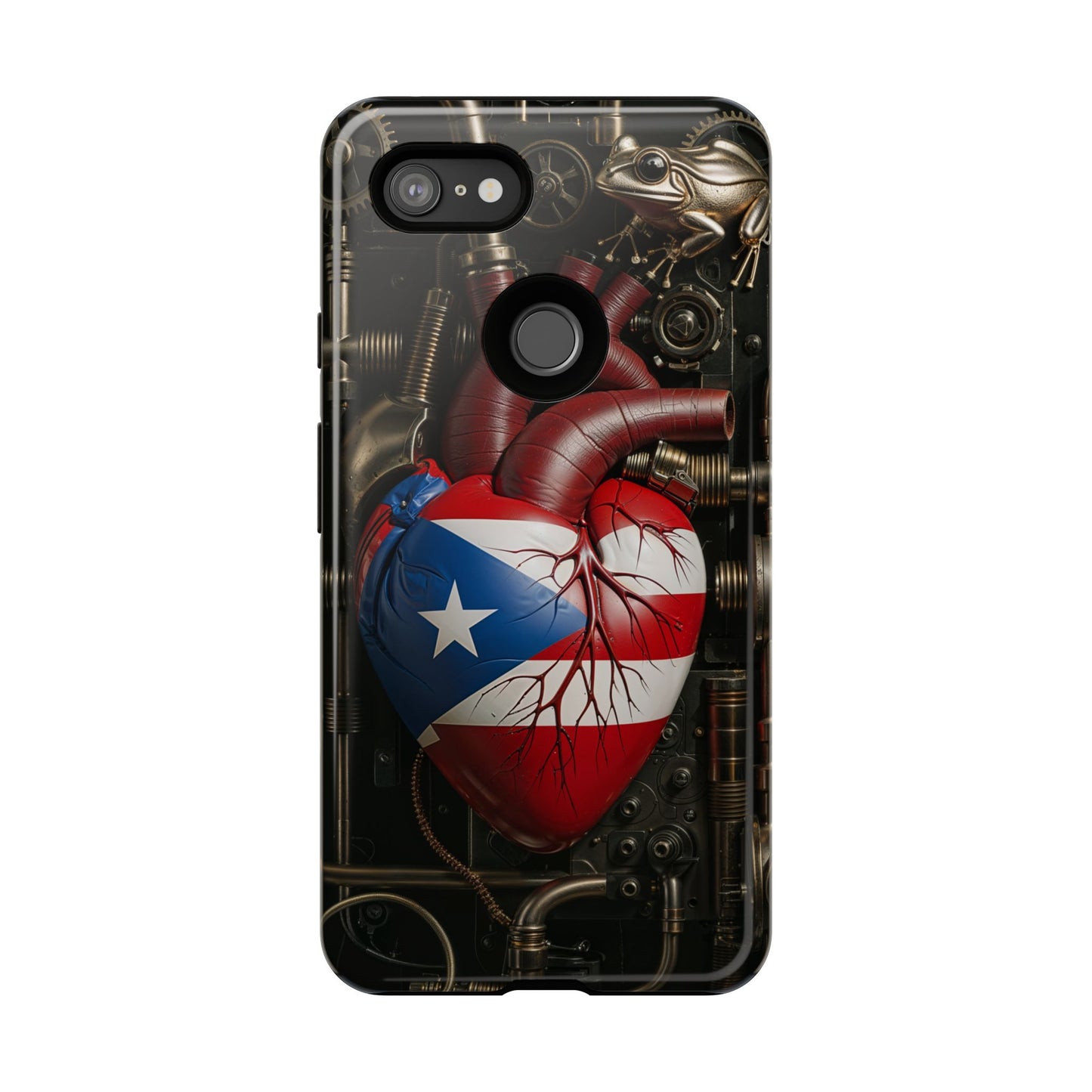 Artistic Phone Case CORAZON DE PUERTO RICO, Tough Cases for Music Lovers, Unique Accessories for Gifts, Heart and Puerto Rican Pride, Stylish Phone Covers