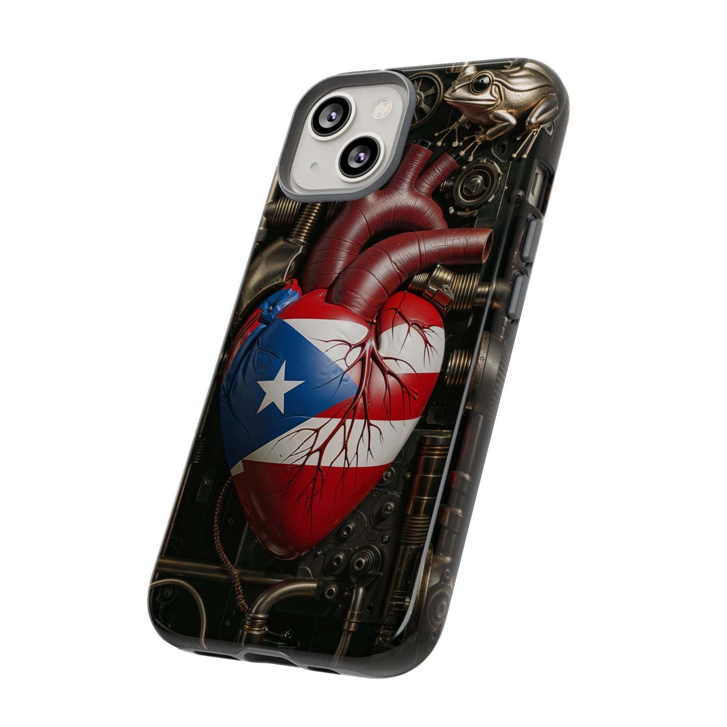 Artistic Phone Case CORAZON DE PUERTO RICO, Tough Cases for Music Lovers, Unique Accessories for Gifts, Heart and Puerto Rican Pride, Stylish Phone Covers