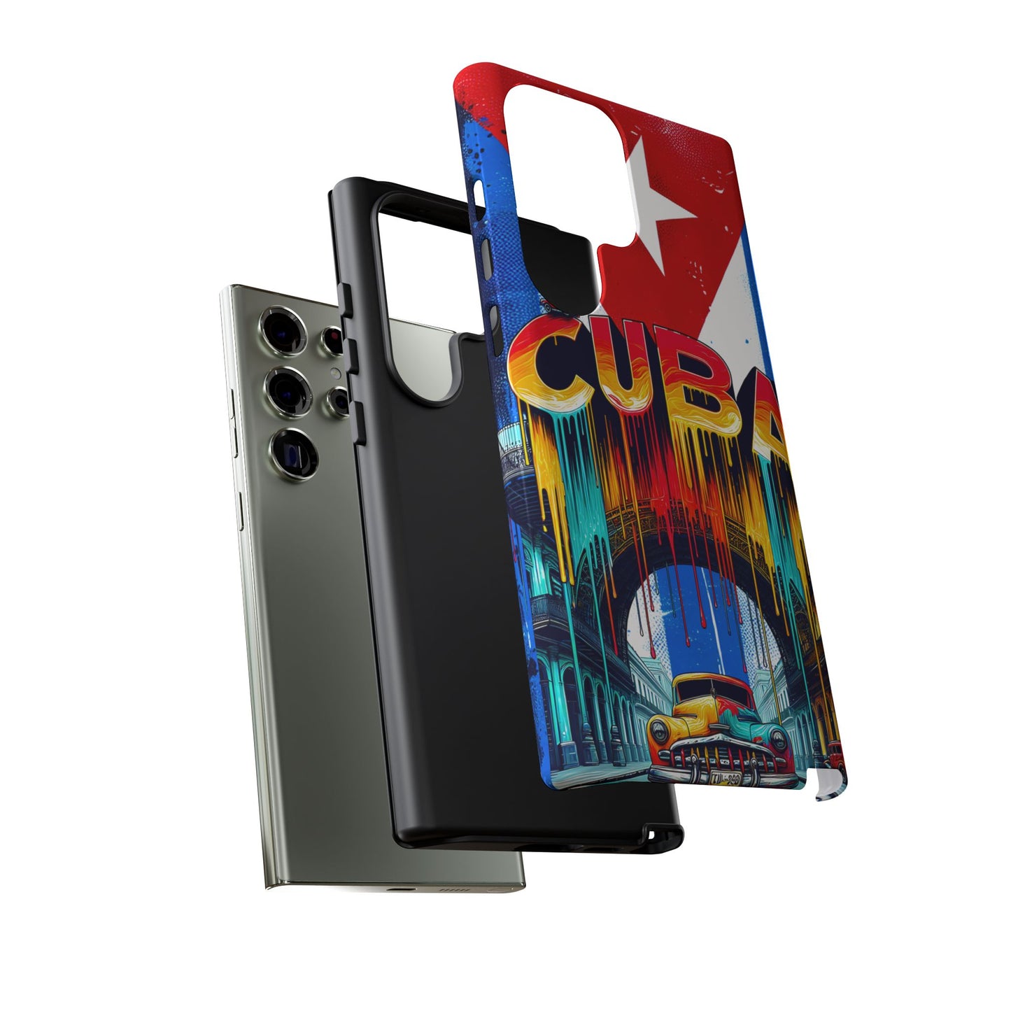 FUNDAS PARA TELEFONOS SAMSUNG, IPHONE, CON BANDERA DE CUBA COLORES BRILLANTES