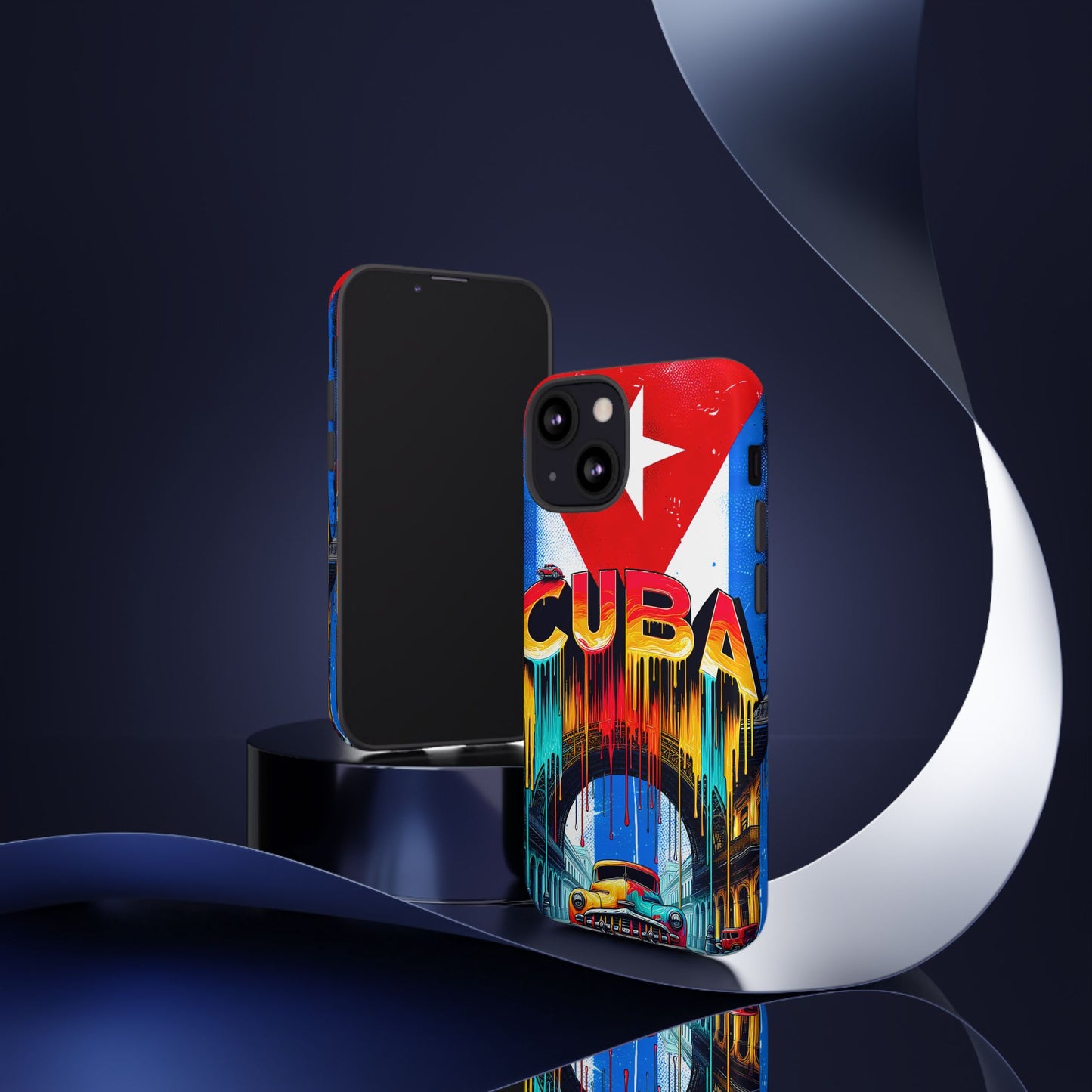 FUNDAS PARA TELEFONOS SAMSUNG, IPHONE, CON BANDERA DE CUBA COLORES BRILLANTES