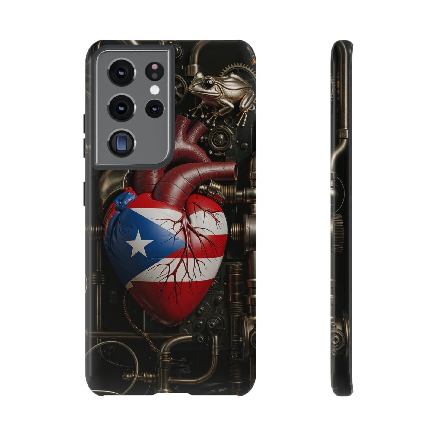 Artistic Phone Case CORAZON DE PUERTO RICO, Tough Cases for Music Lovers, Unique Accessories for Gifts, Heart and Puerto Rican Pride, Stylish Phone Covers