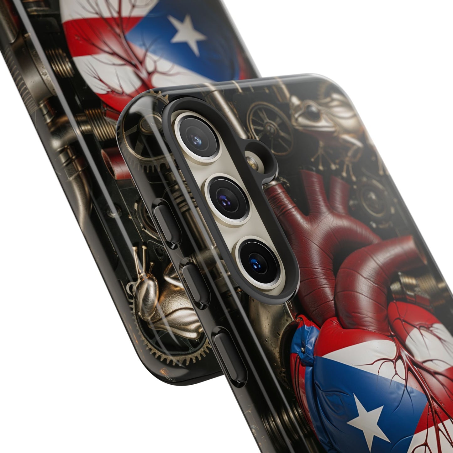 Artistic Phone Case CORAZON DE PUERTO RICO, Tough Cases for Music Lovers, Unique Accessories for Gifts, Heart and Puerto Rican Pride, Stylish Phone Covers