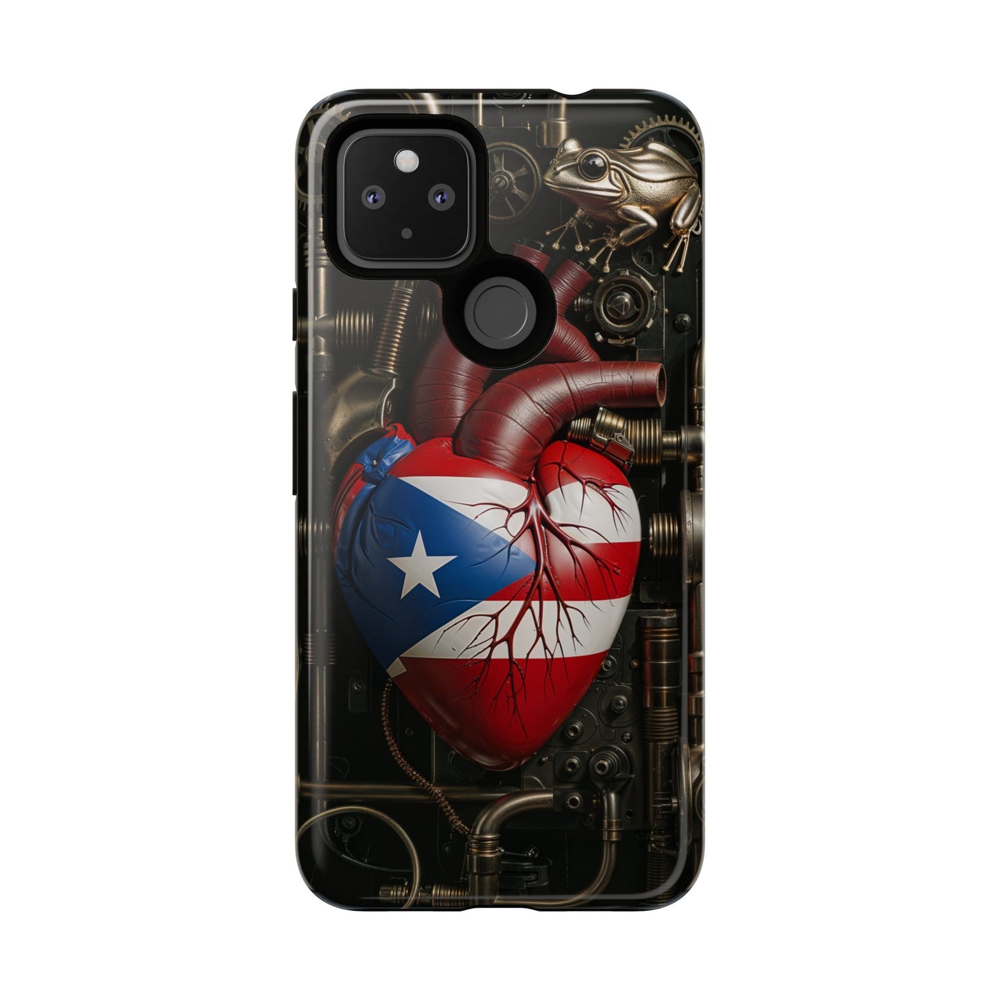 Artistic Phone Case CORAZON DE PUERTO RICO, Tough Cases for Music Lovers, Unique Accessories for Gifts, Heart and Puerto Rican Pride, Stylish Phone Covers