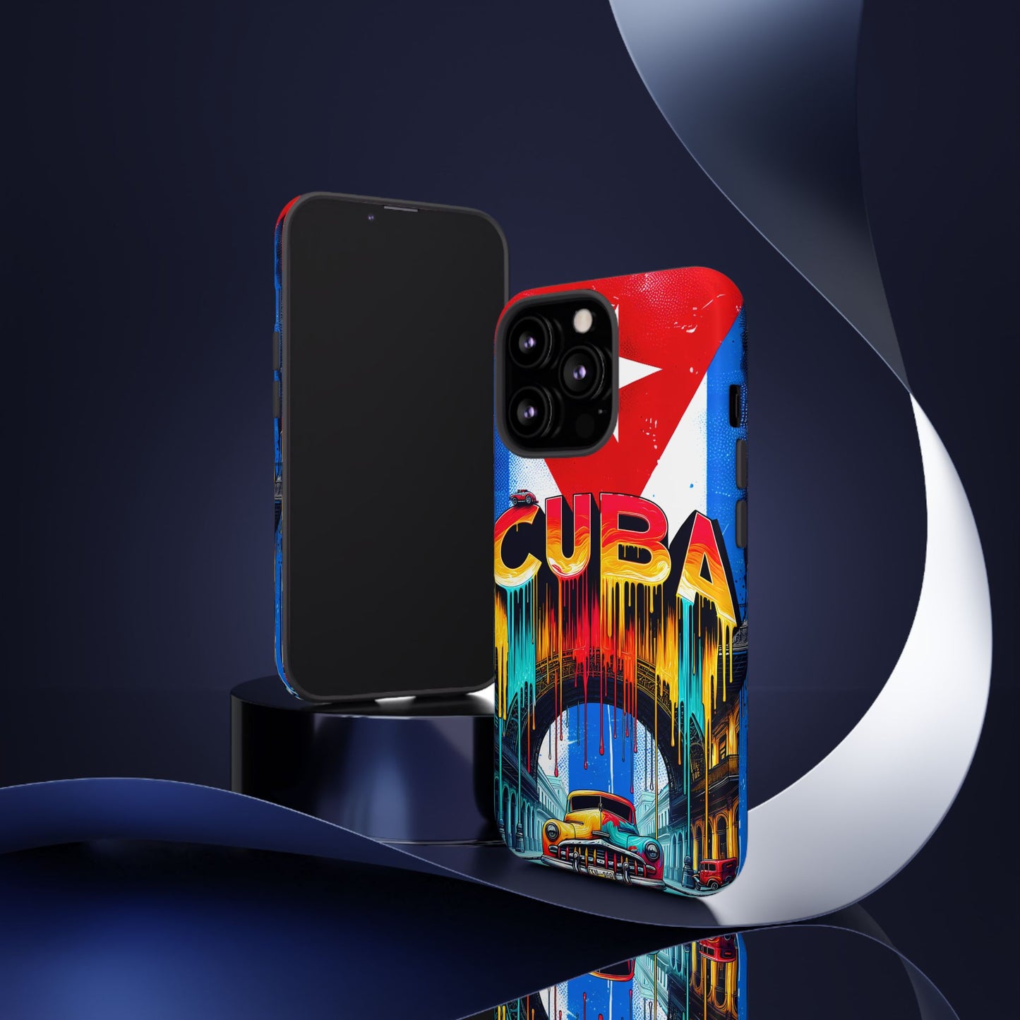 FUNDAS PARA TELEFONOS SAMSUNG, IPHONE, CON BANDERA DE CUBA COLORES BRILLANTES