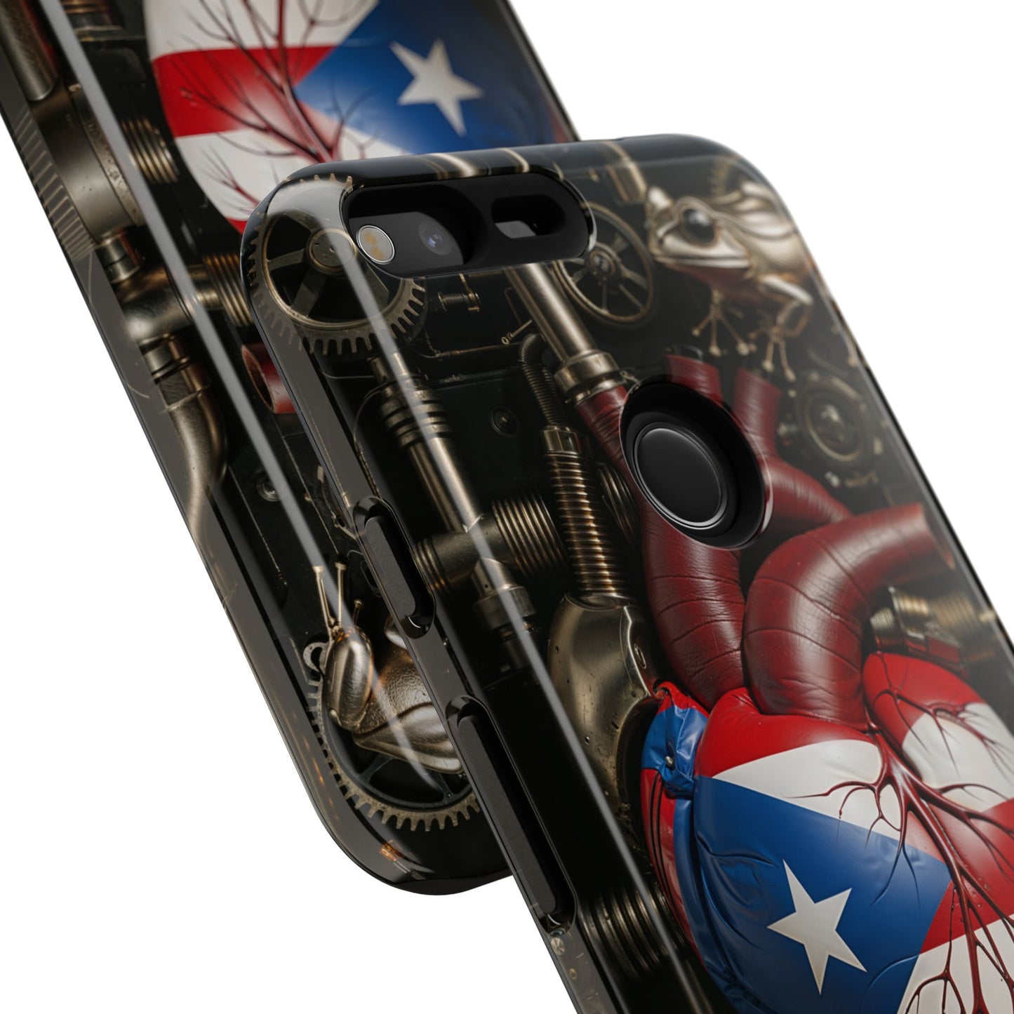 Artistic Phone Case CORAZON DE PUERTO RICO, Tough Cases for Music Lovers, Unique Accessories for Gifts, Heart and Puerto Rican Pride, Stylish Phone Covers