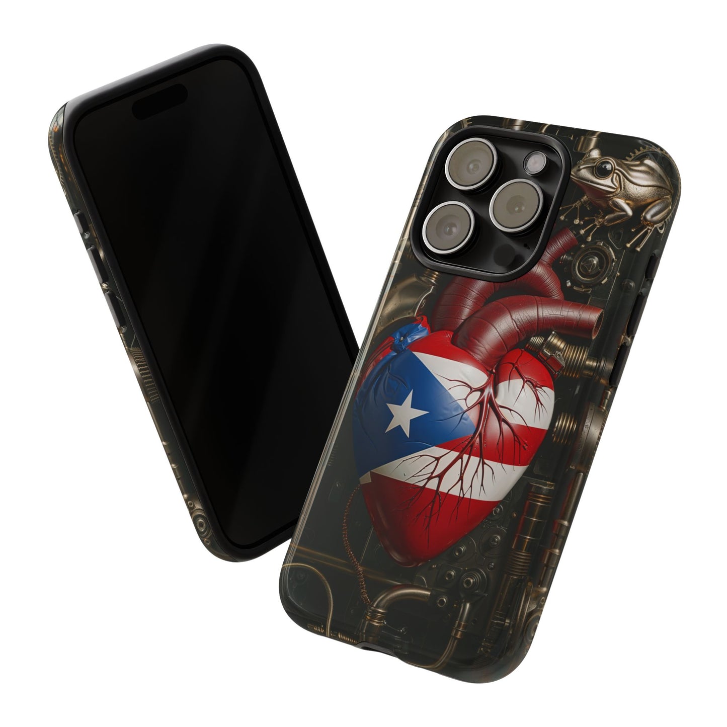 Artistic Phone Case CORAZON DE PUERTO RICO, Tough Cases for Music Lovers, Unique Accessories for Gifts, Heart and Puerto Rican Pride, Stylish Phone Covers