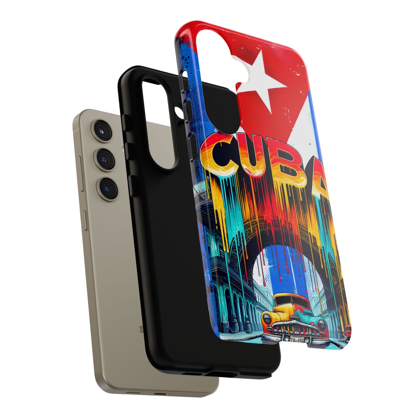 FUNDAS PARA TELEFONOS SAMSUNG, IPHONE, CON BANDERA DE CUBA COLORES BRILLANTES