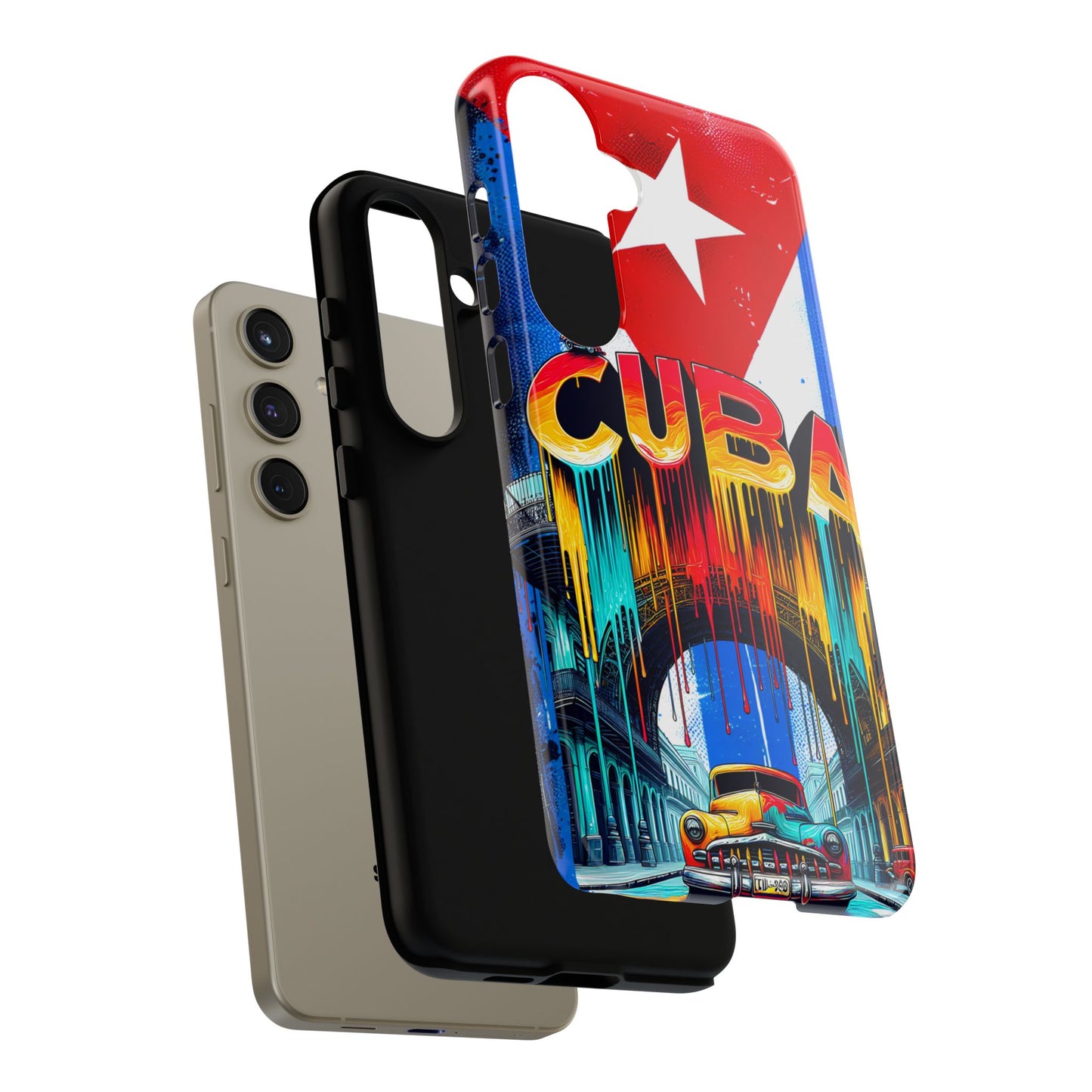 FUNDAS PARA TELEFONOS SAMSUNG, IPHONE, CON BANDERA DE CUBA COLORES BRILLANTES