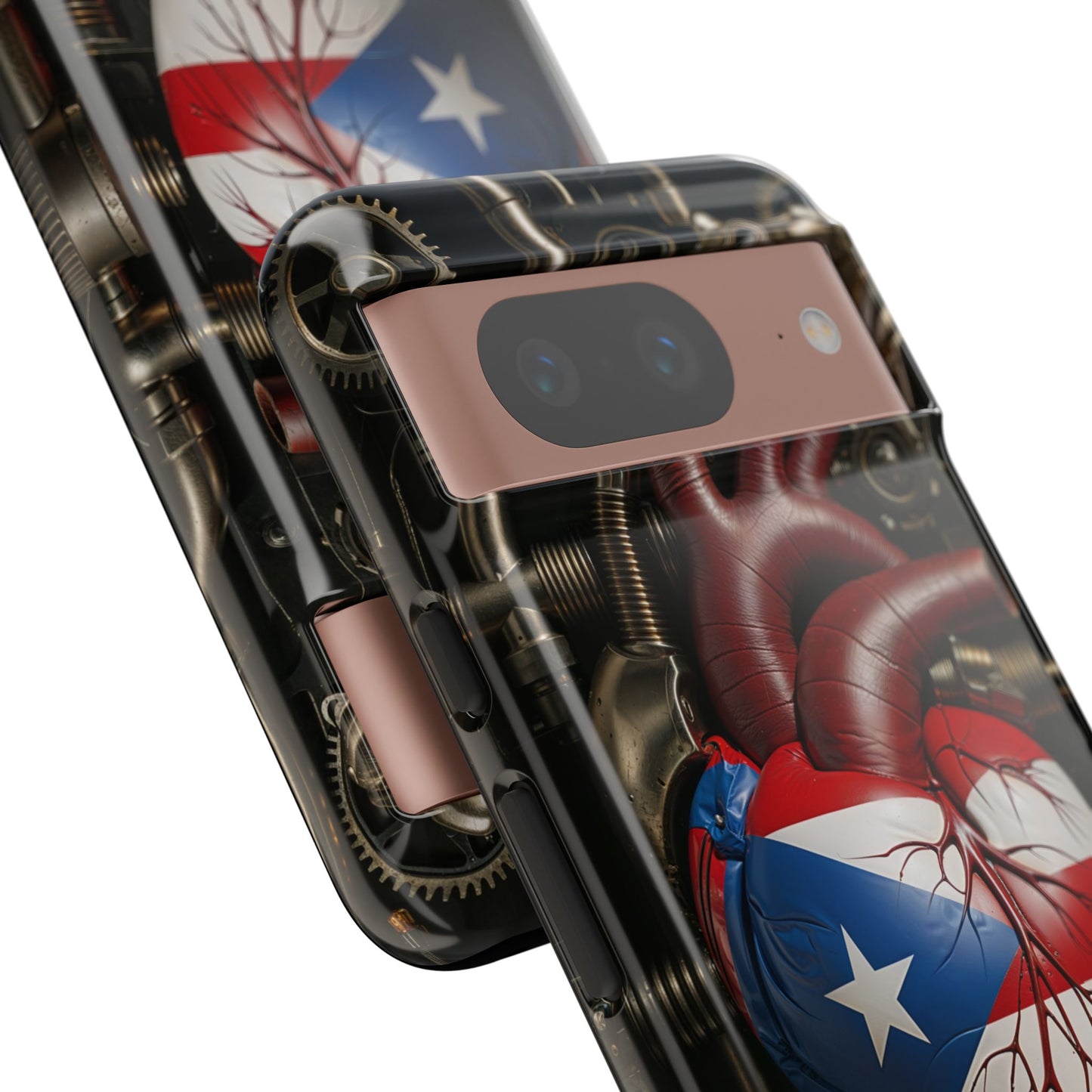 Artistic Phone Case CORAZON DE PUERTO RICO, Tough Cases for Music Lovers, Unique Accessories for Gifts, Heart and Puerto Rican Pride, Stylish Phone Covers