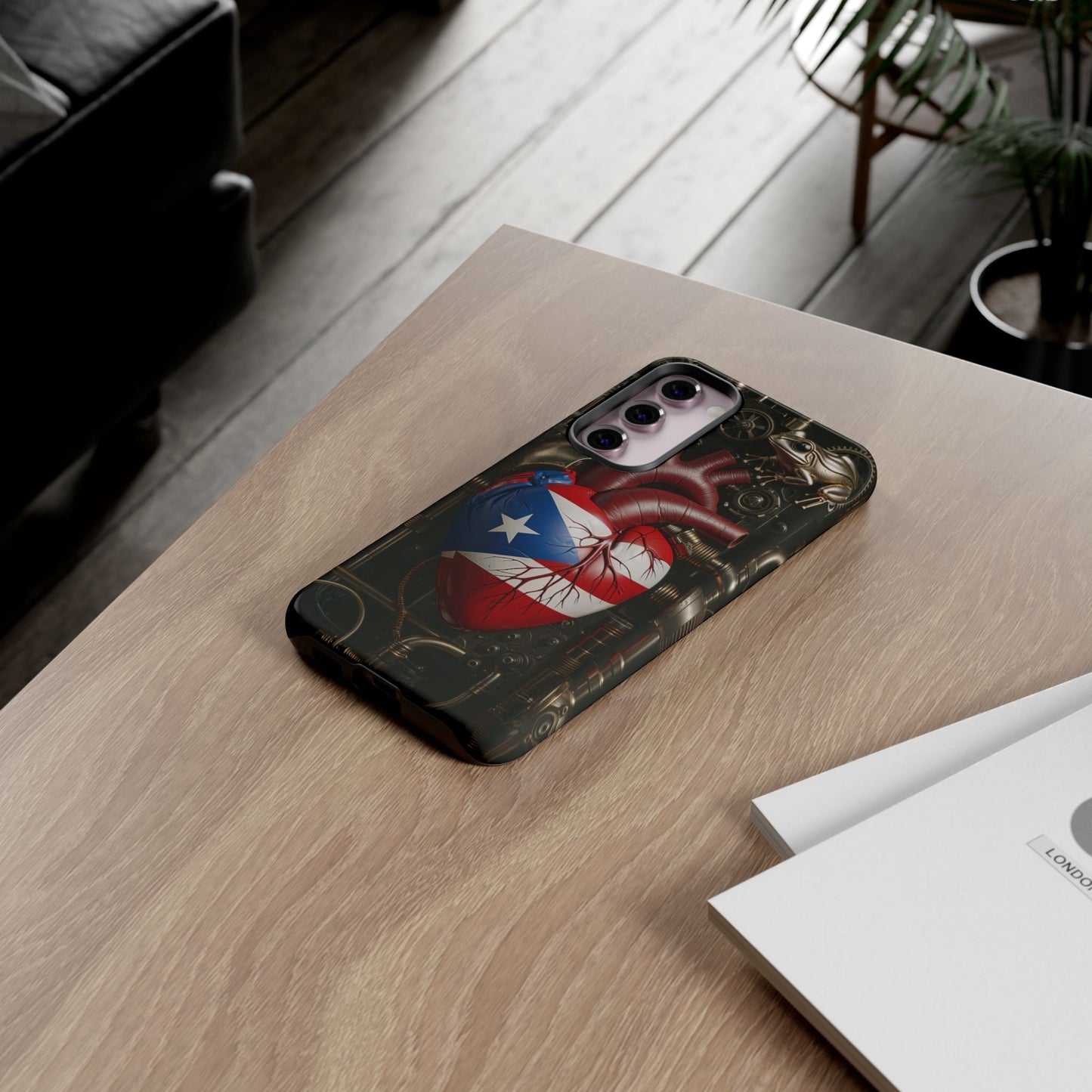 Artistic Phone Case CORAZON DE PUERTO RICO, Tough Cases for Music Lovers, Unique Accessories for Gifts, Heart and Puerto Rican Pride, Stylish Phone Covers