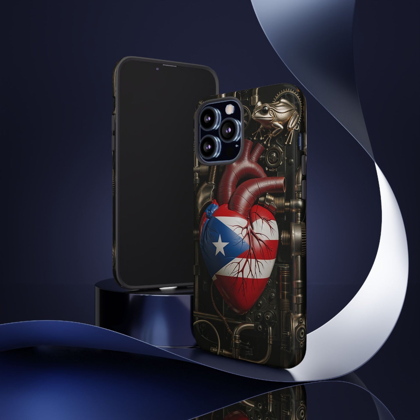 Artistic Phone Case CORAZON DE PUERTO RICO, Tough Cases for Music Lovers, Unique Accessories for Gifts, Heart and Puerto Rican Pride, Stylish Phone Covers