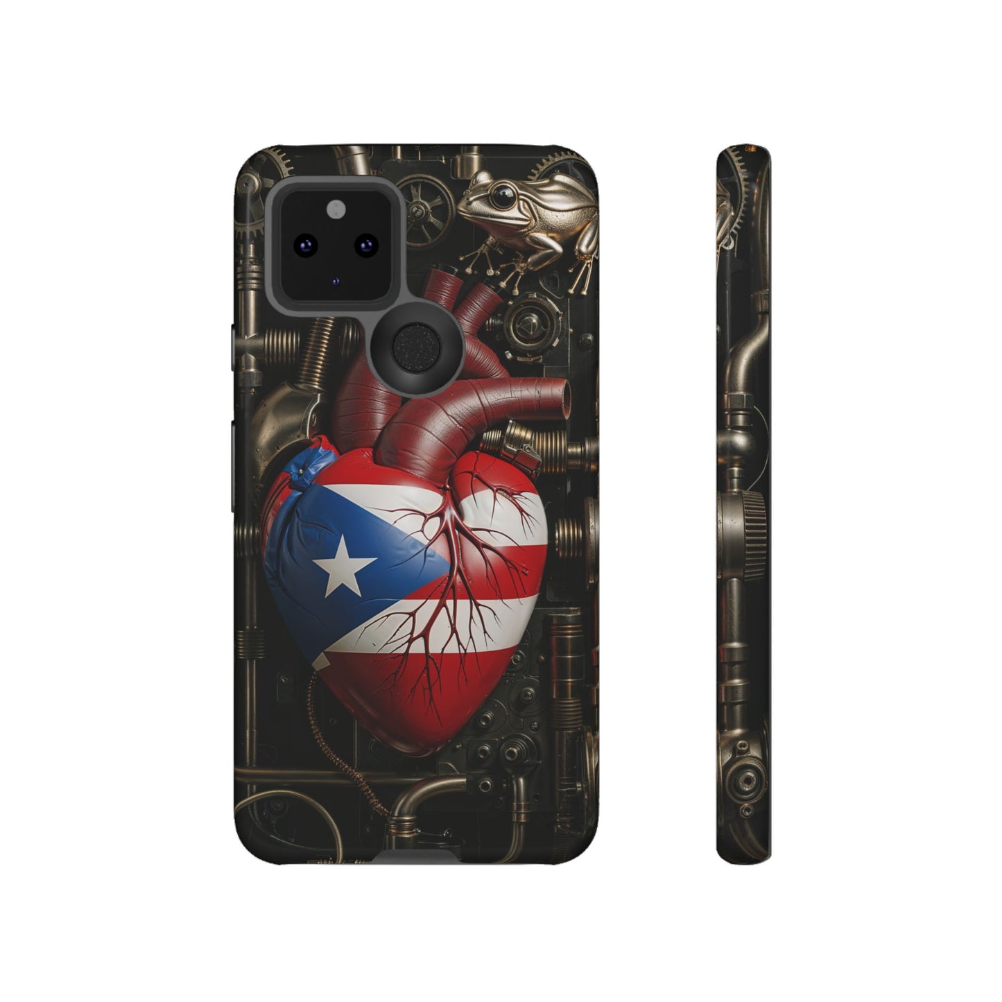 Artistic Phone Case CORAZON DE PUERTO RICO, Tough Cases for Music Lovers, Unique Accessories for Gifts, Heart and Puerto Rican Pride, Stylish Phone Covers