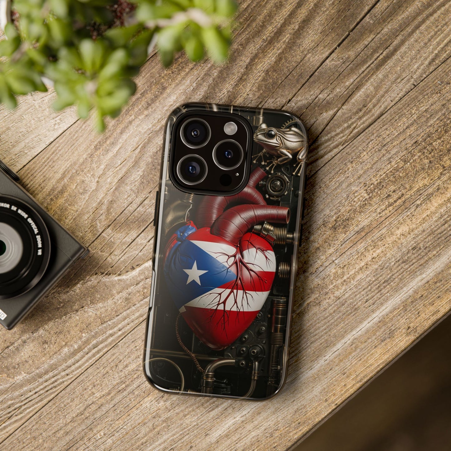 Artistic Phone Case CORAZON DE PUERTO RICO, Tough Cases for Music Lovers, Unique Accessories for Gifts, Heart and Puerto Rican Pride, Stylish Phone Covers