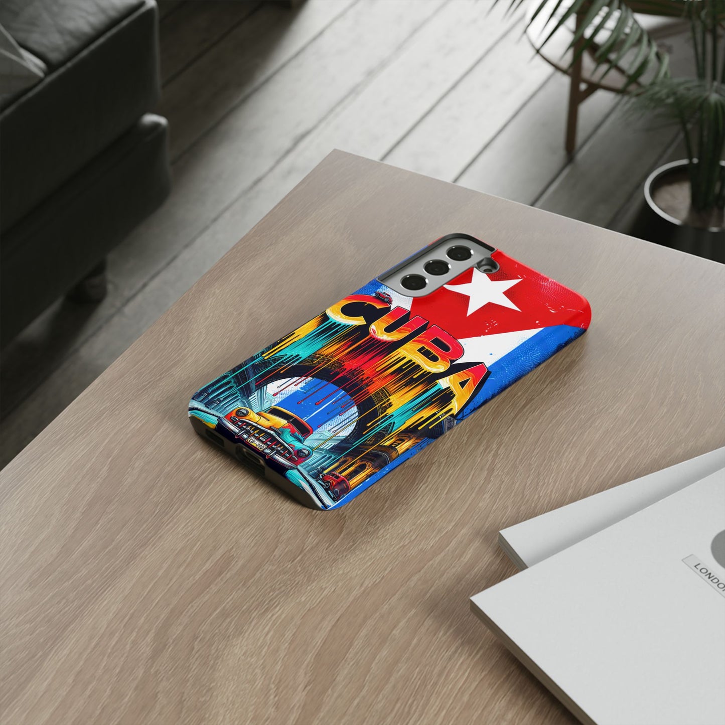 FUNDAS PARA TELEFONOS SAMSUNG, IPHONE, CON BANDERA DE CUBA COLORES BRILLANTES