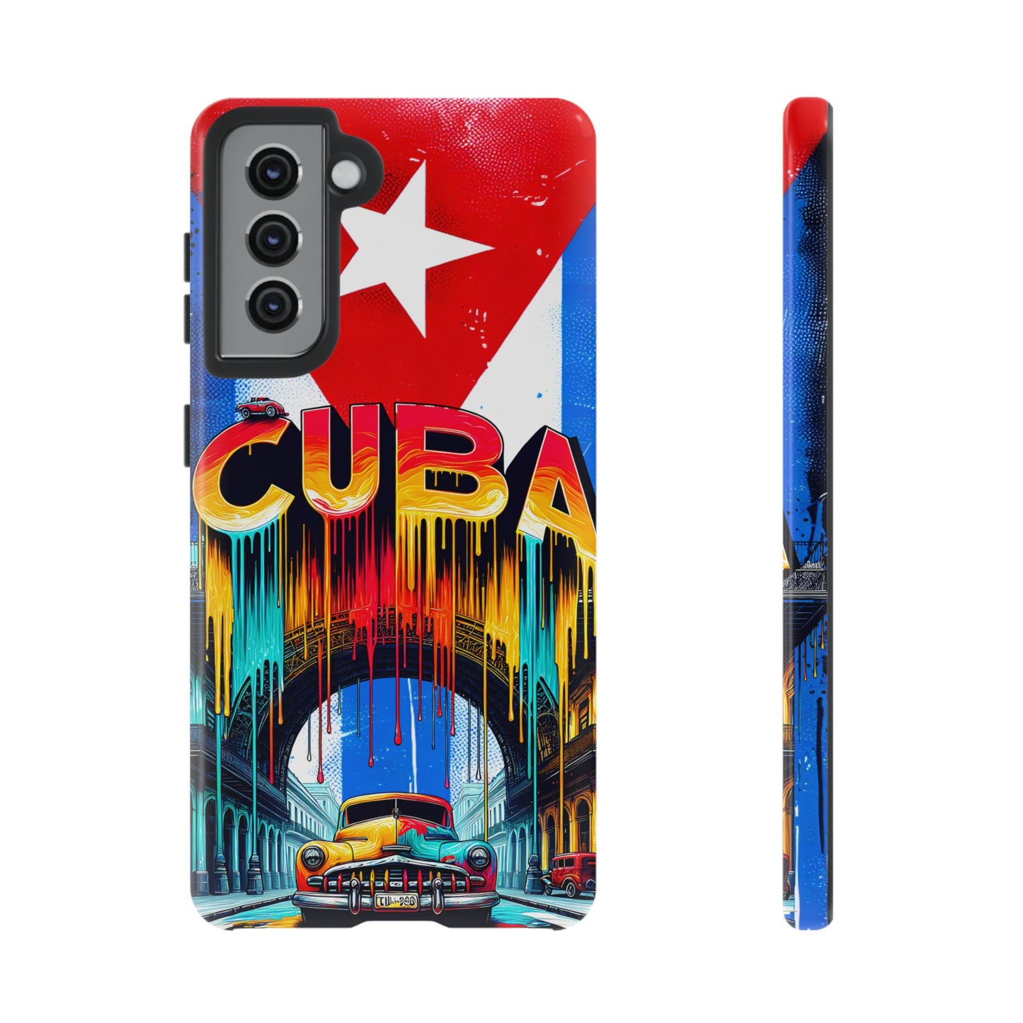 FUNDAS PARA TELEFONOS SAMSUNG, IPHONE, CON BANDERA DE CUBA COLORES BRILLANTES