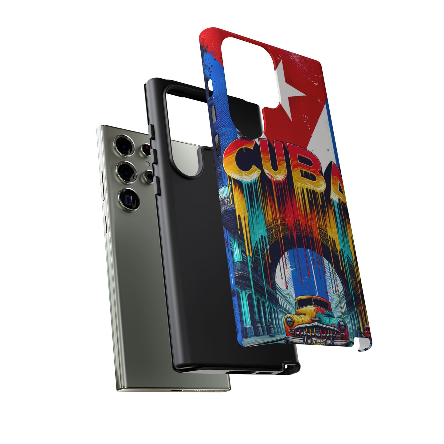 FUNDAS PARA TELEFONOS SAMSUNG, IPHONE, CON BANDERA DE CUBA COLORES BRILLANTES
