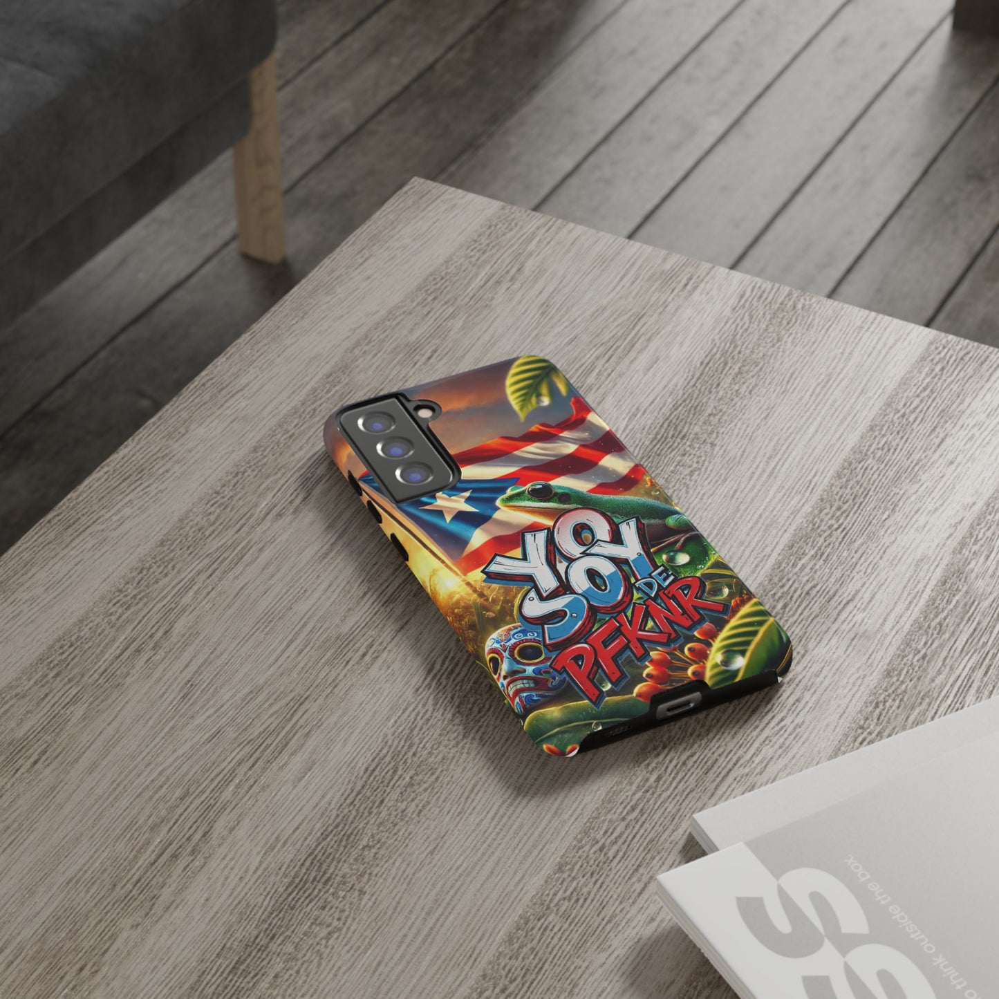 YO SOY DE PFKNR, Puerto Rican Pride Phone Case | Tough Cases, Tropical Vibe, Gift for Him/Her, Celebrations, Travel Enthusiasts, Eco-Friendly,