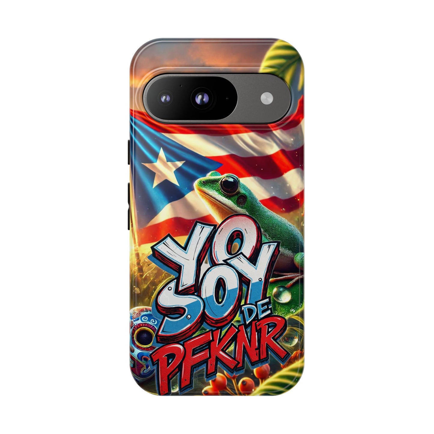 YO SOY DE PFKNR, Puerto Rican Pride Phone Case | Tough Cases, Tropical Vibe, Gift for Him/Her, Celebrations, Travel Enthusiasts, Eco-Friendly,