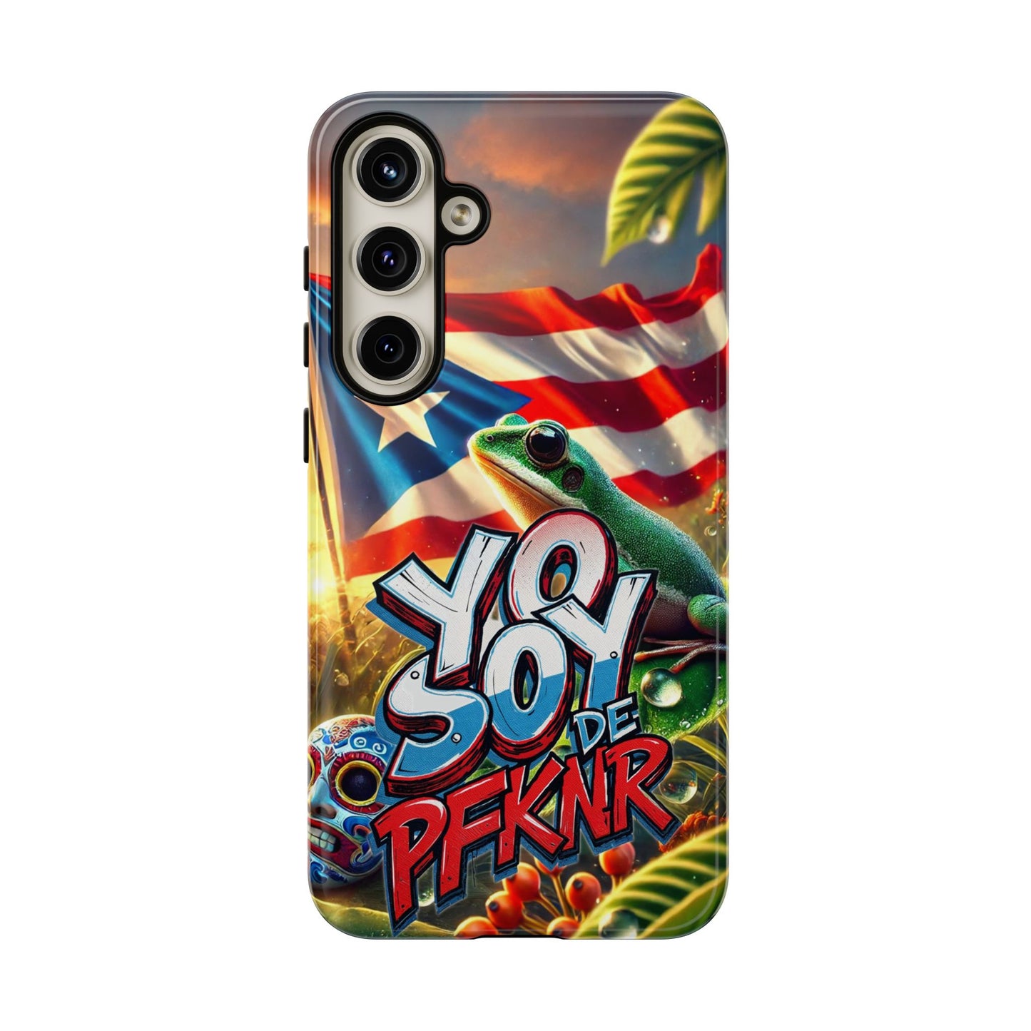 YO SOY DE PFKNR, Puerto Rican Pride Phone Case | Tough Cases, Tropical Vibe, Gift for Him/Her, Celebrations, Travel Enthusiasts, Eco-Friendly,