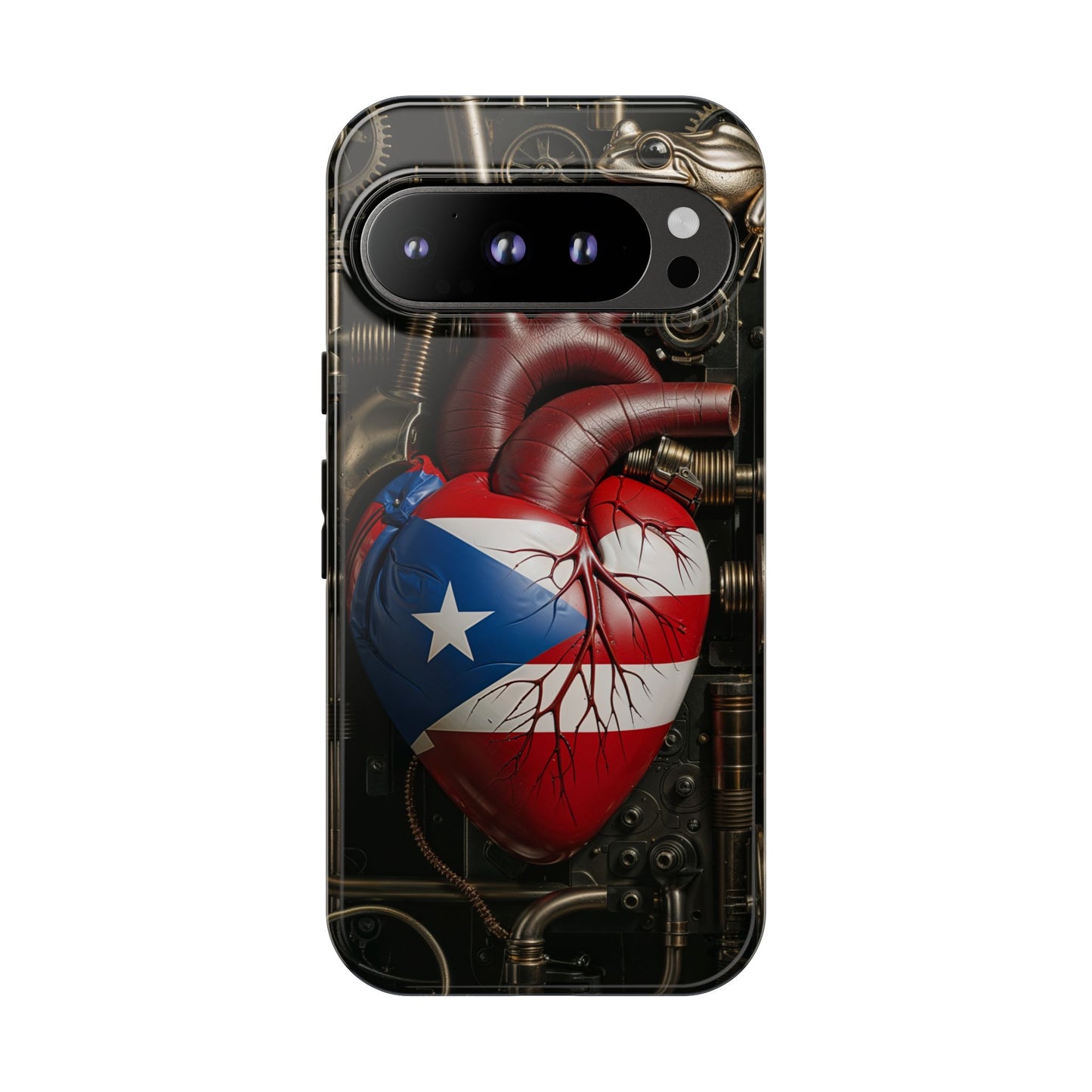 Artistic Phone Case CORAZON DE PUERTO RICO, Tough Cases for Music Lovers, Unique Accessories for Gifts, Heart and Puerto Rican Pride, Stylish Phone Covers