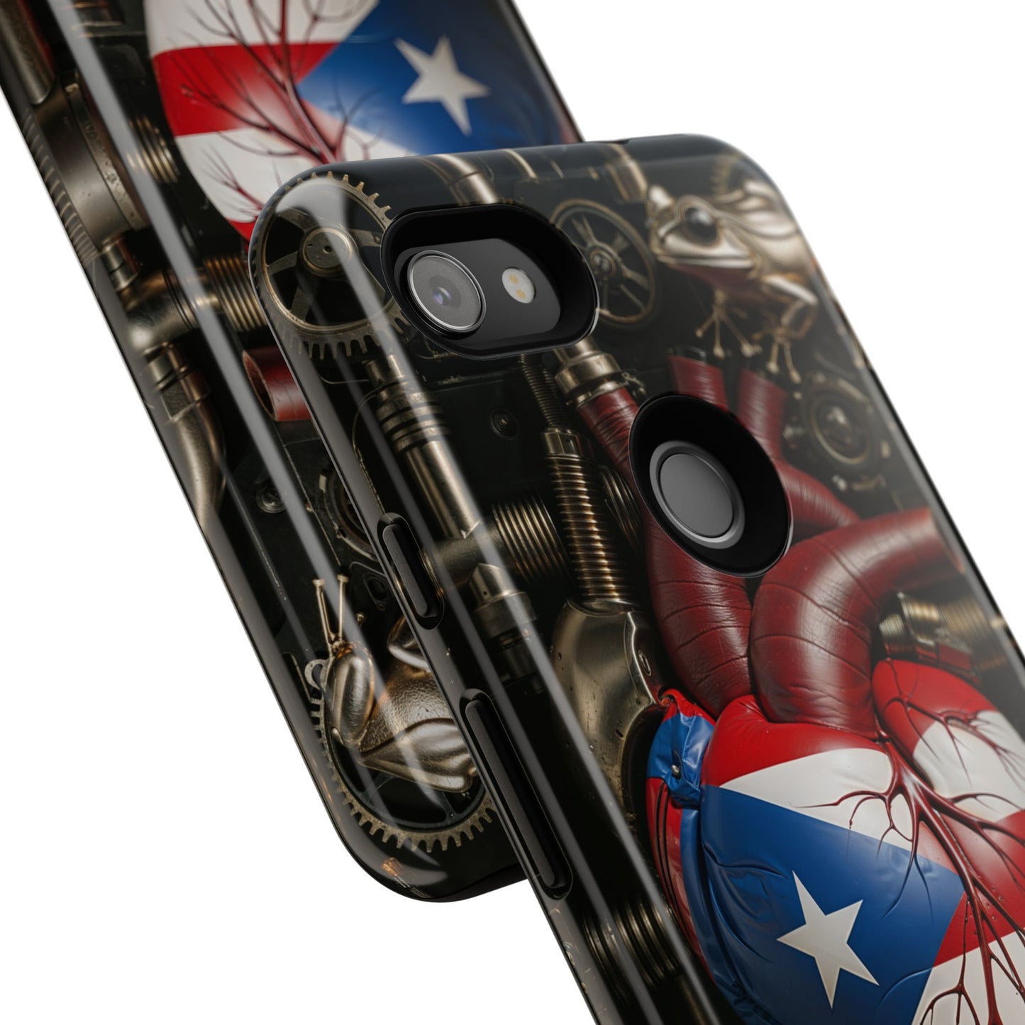 Artistic Phone Case CORAZON DE PUERTO RICO, Tough Cases for Music Lovers, Unique Accessories for Gifts, Heart and Puerto Rican Pride, Stylish Phone Covers
