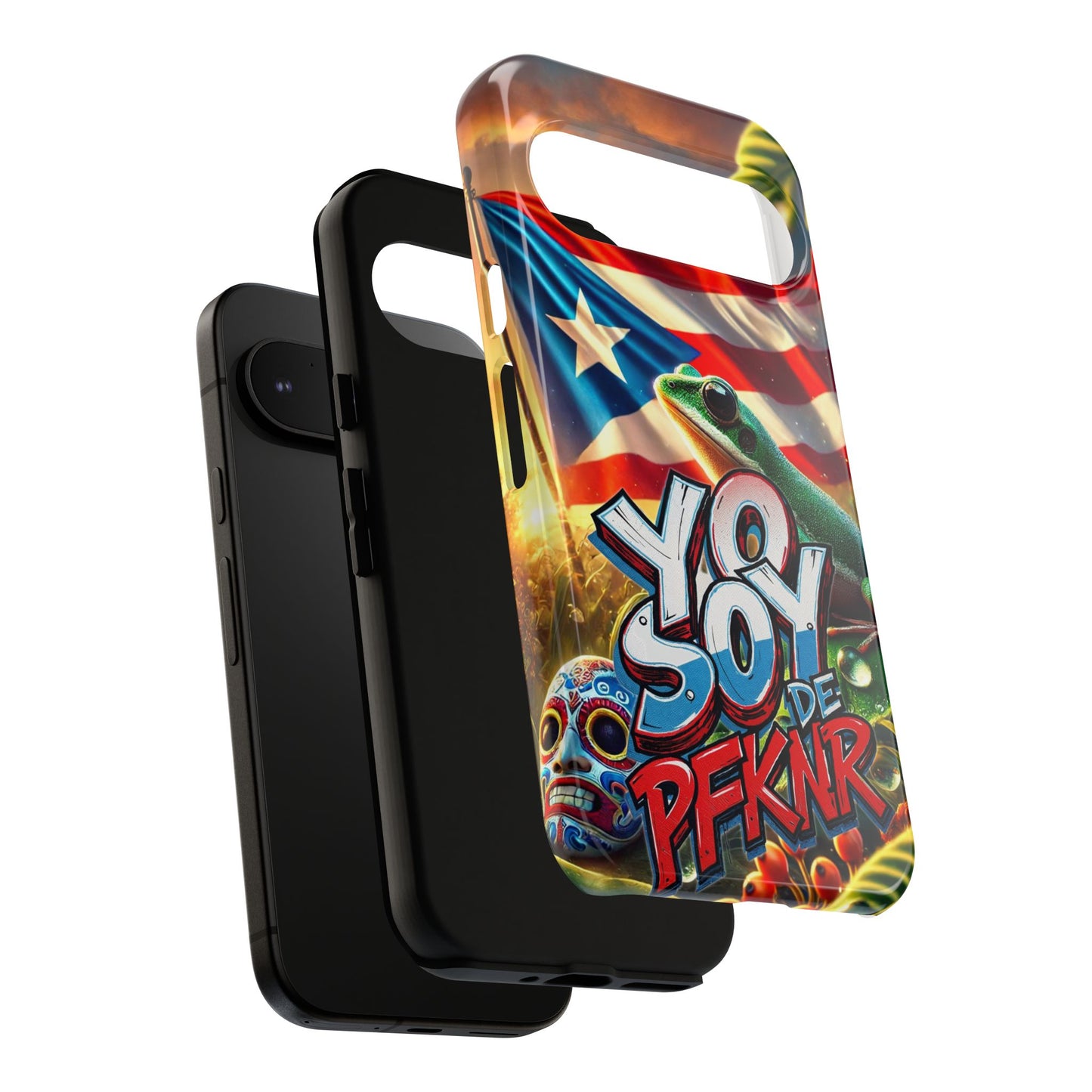 YO SOY DE PFKNR, Puerto Rican Pride Phone Case | Tough Cases, Tropical Vibe, Gift for Him/Her, Celebrations, Travel Enthusiasts, Eco-Friendly,