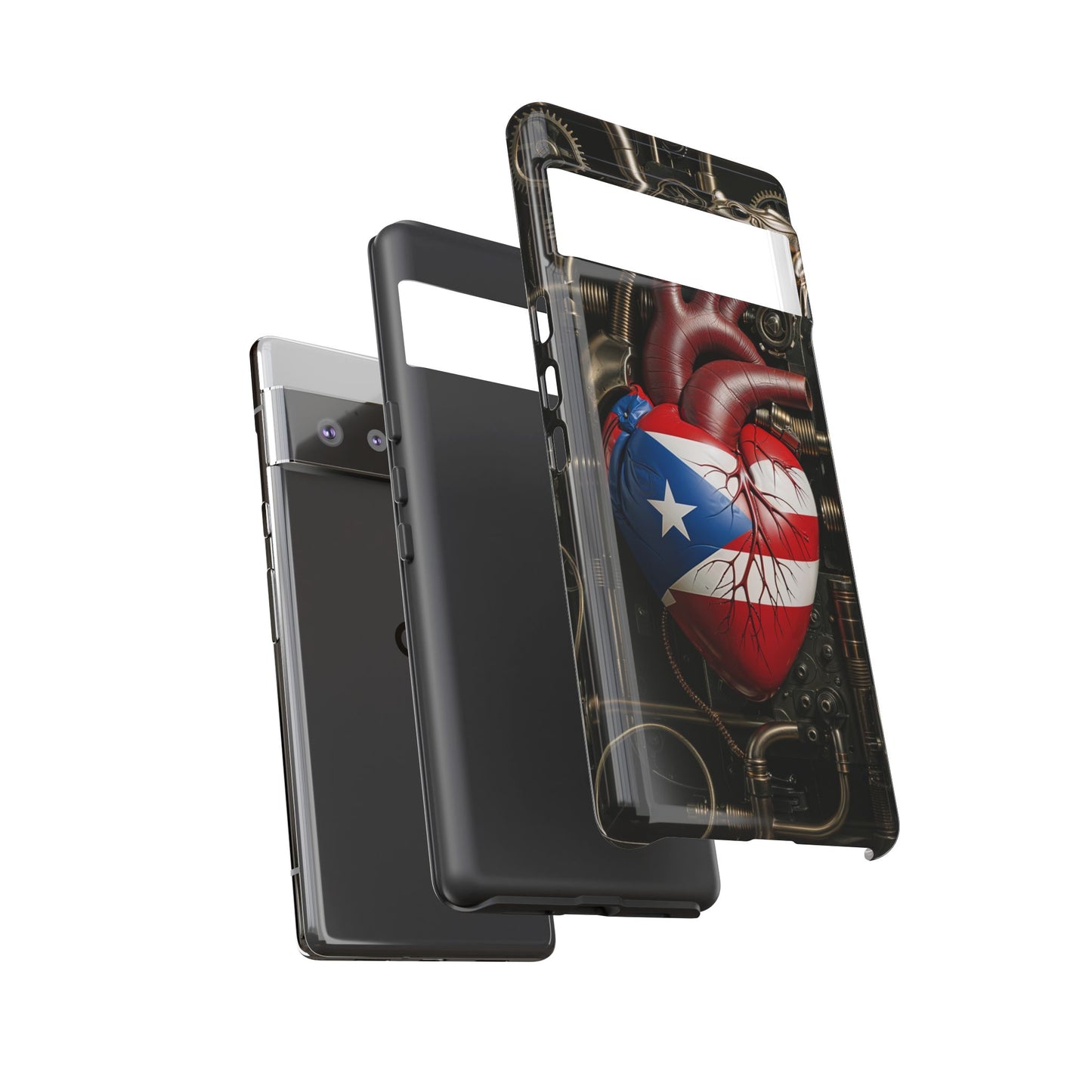 Artistic Phone Case CORAZON DE PUERTO RICO, Tough Cases for Music Lovers, Unique Accessories for Gifts, Heart and Puerto Rican Pride, Stylish Phone Covers