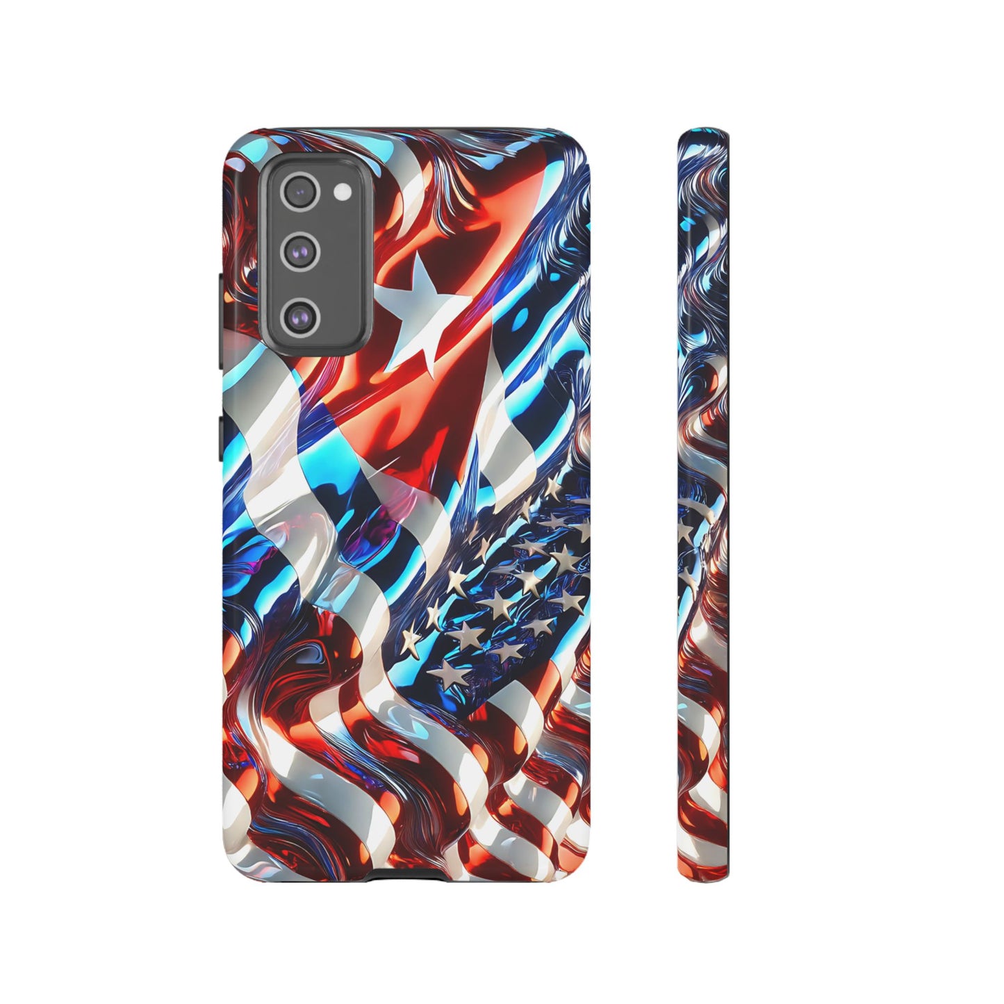 FUNDA PARA TELEFONO BANDERA DE CUBA Y ESTADOS UNIDOS, BRILLO CALIDADI, ASERE