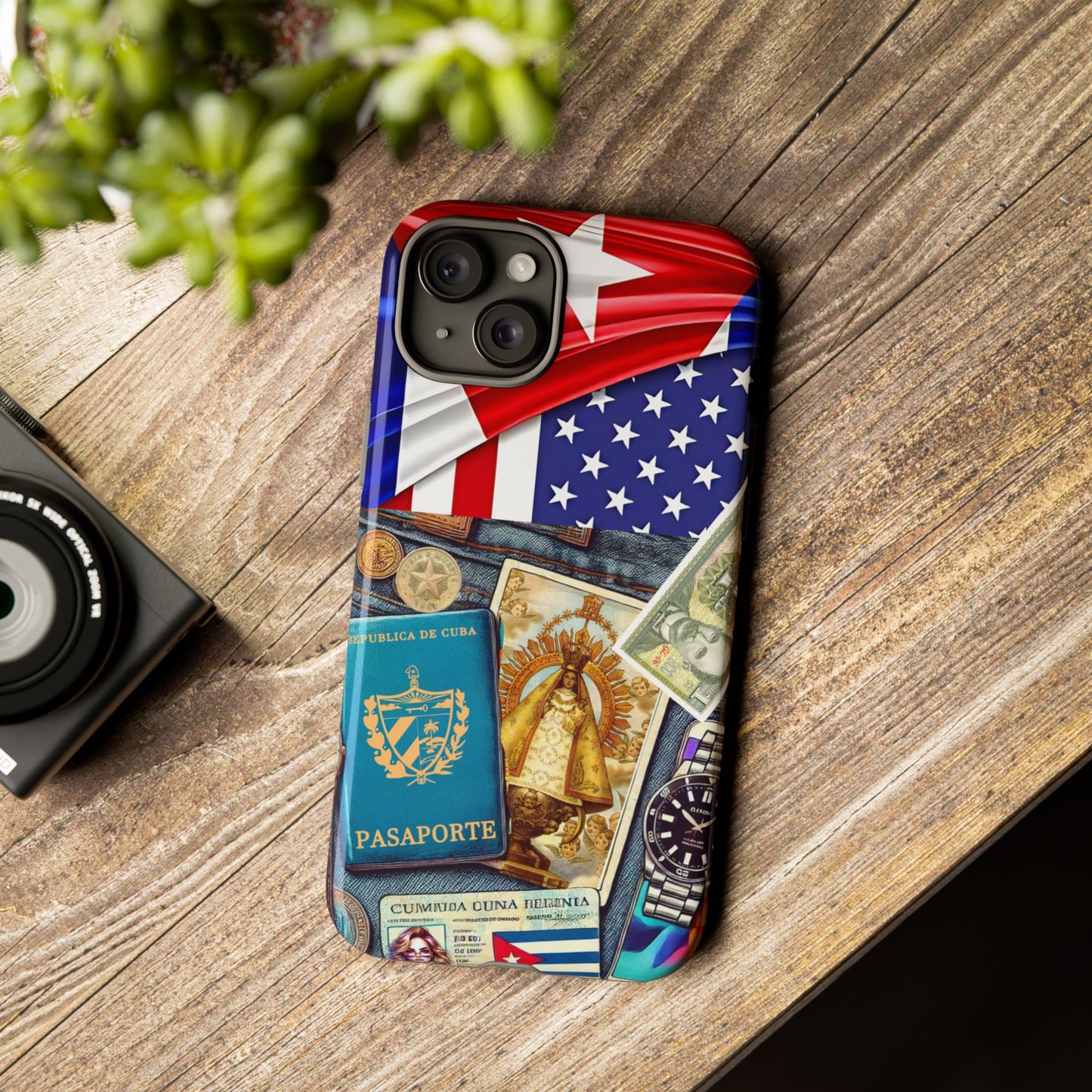 FUNDA PARA TELEFONO, IPHONE, SAMSUNG, MIKAELA, CUBA, CULTURA CUBANA, BANDERA DE CUBA