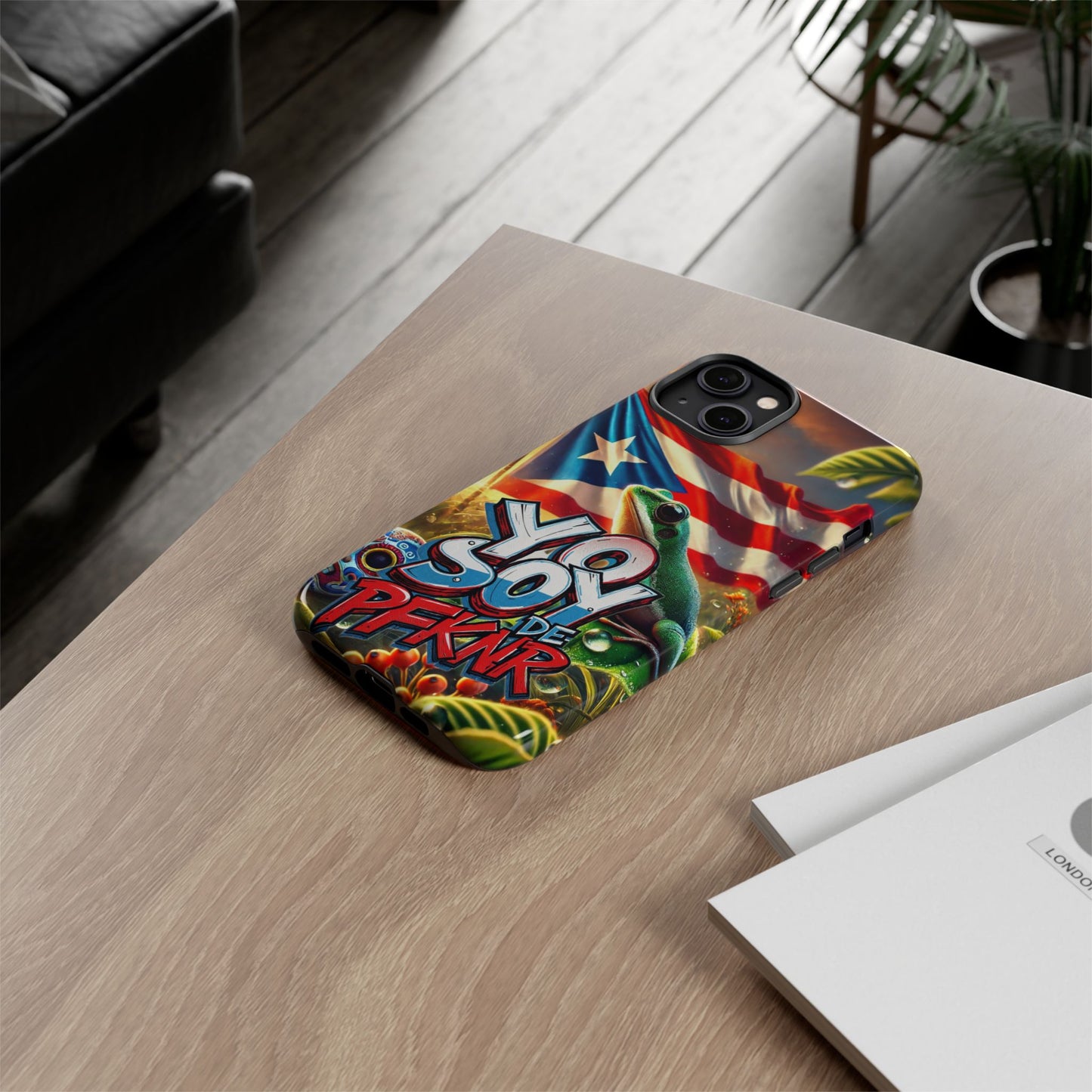 YO SOY DE PFKNR, Puerto Rican Pride Phone Case | Tough Cases, Tropical Vibe, Gift for Him/Her, Celebrations, Travel Enthusiasts, Eco-Friendly,