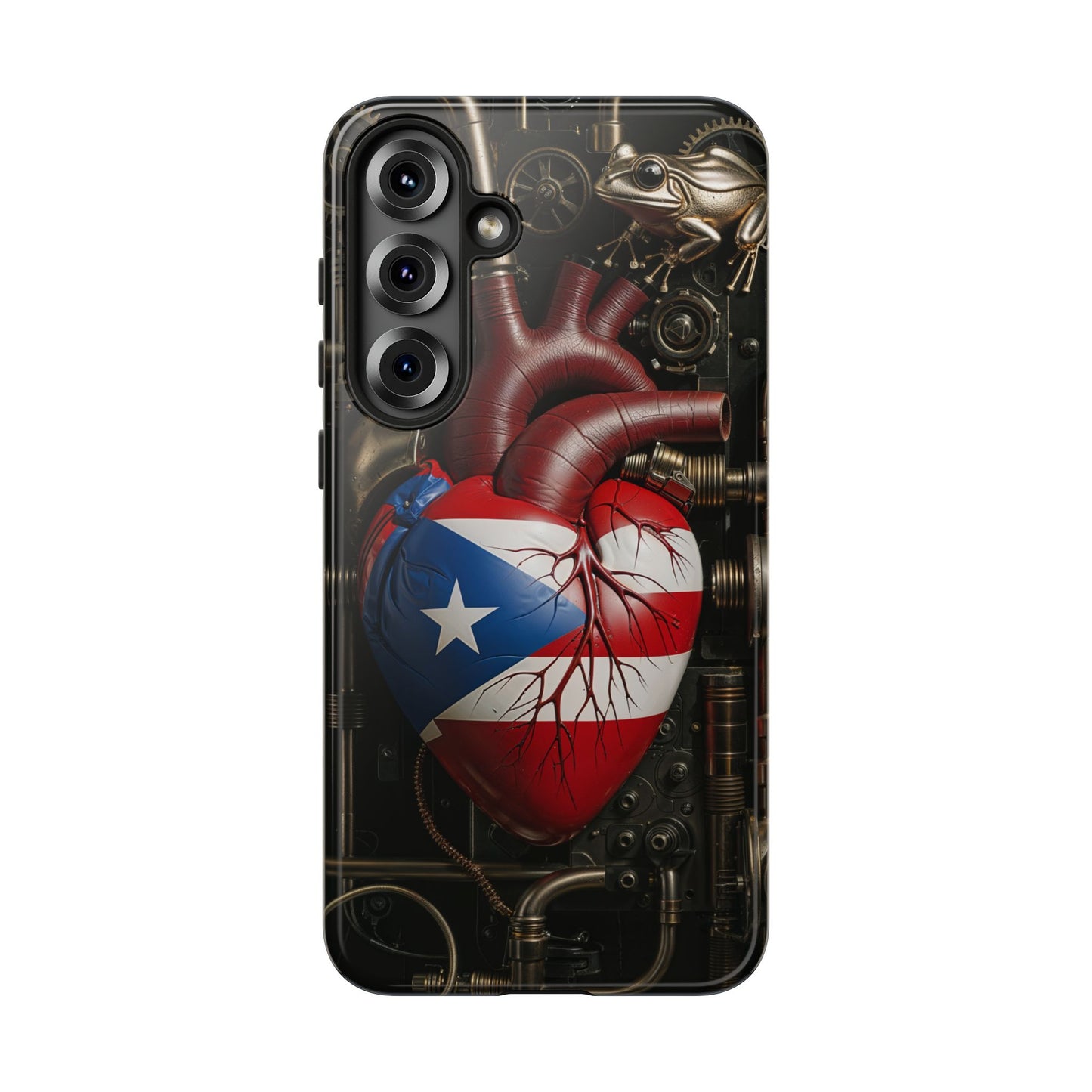 Artistic Phone Case CORAZON DE PUERTO RICO, Tough Cases for Music Lovers, Unique Accessories for Gifts, Heart and Puerto Rican Pride, Stylish Phone Covers
