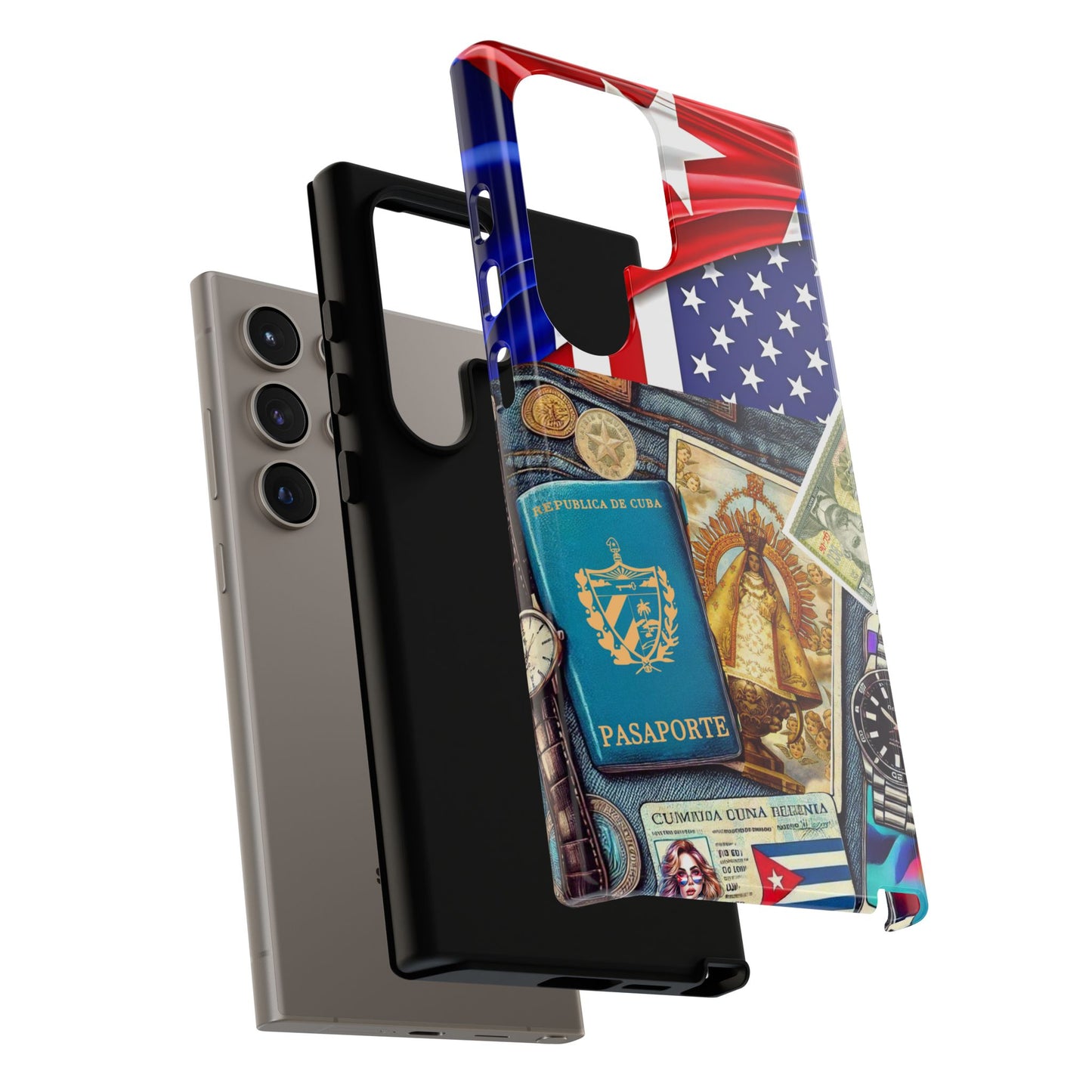 FUNDA PARA TELEFONO, IPHONE, SAMSUNG, MIKAELA, CUBA, CULTURA CUBANA, BANDERA DE CUBA