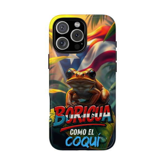 Boricua Coqui Phone Case | Tough Cases | Puerto Rican Pride, Unique Gift, Tropical Vibes, Phone Accessory, Celebration of Culture